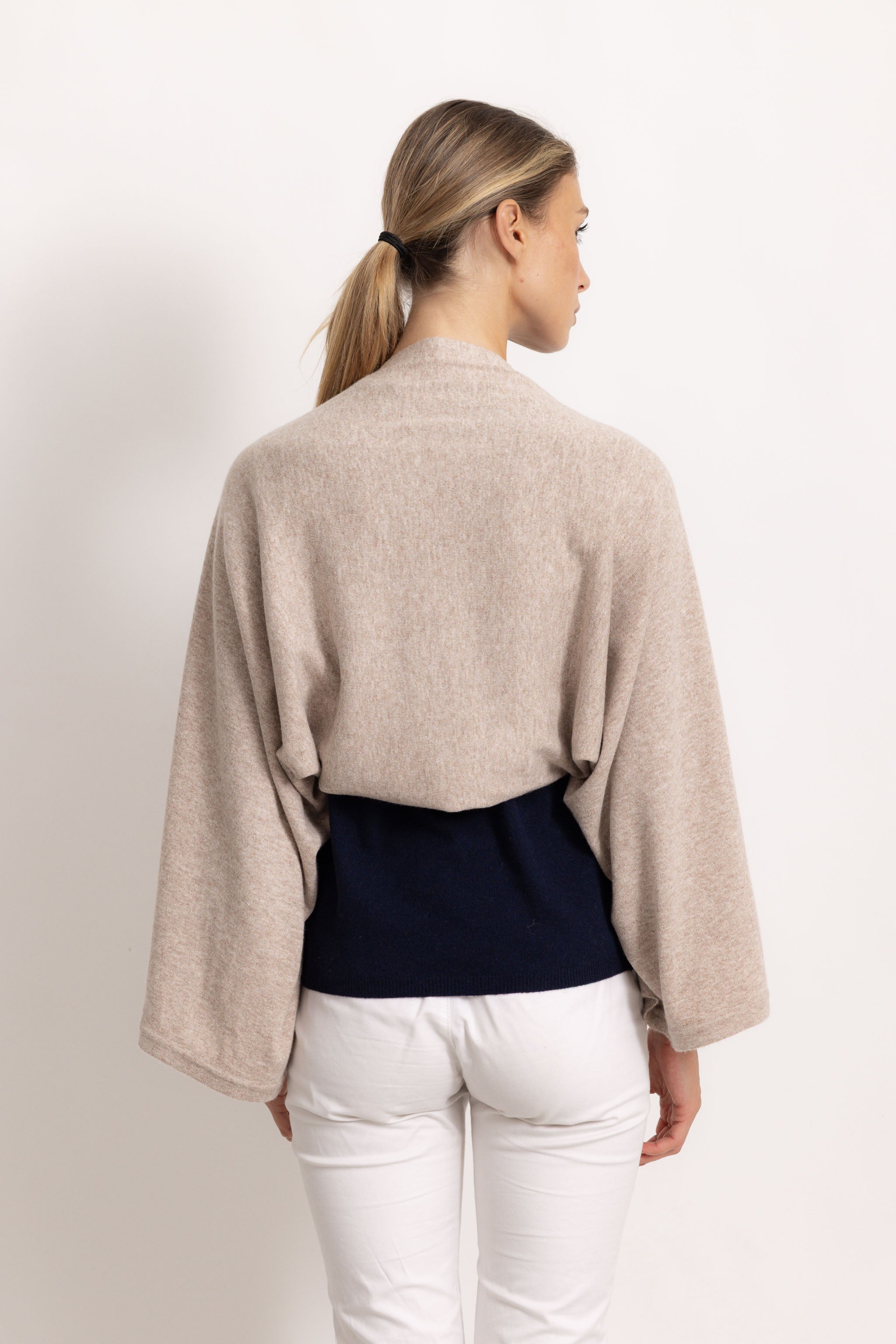 LAVINIA - Poncho con bottoni (Beige Medio)