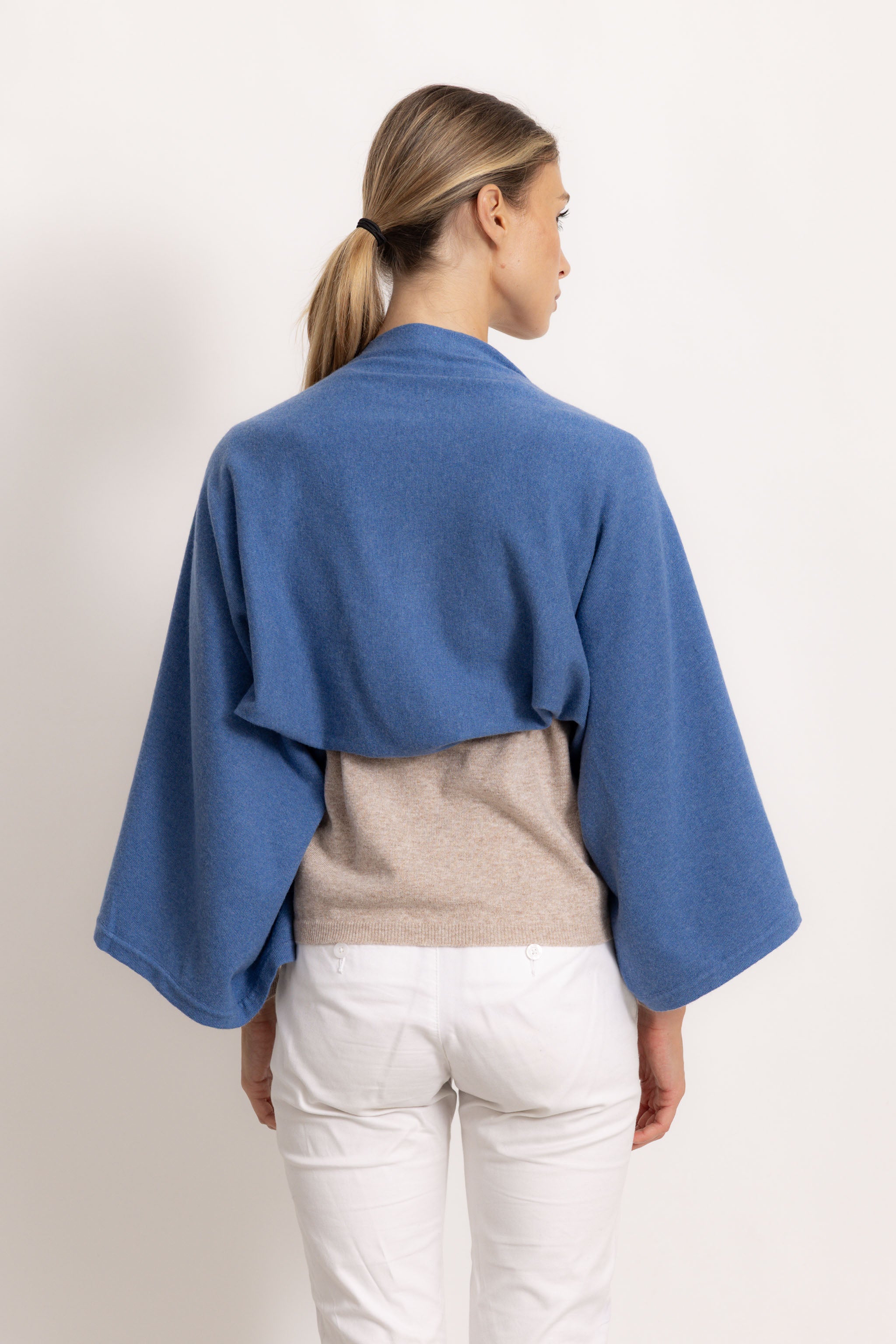 LAVINIA - Poncho con bottoni (Jeans)