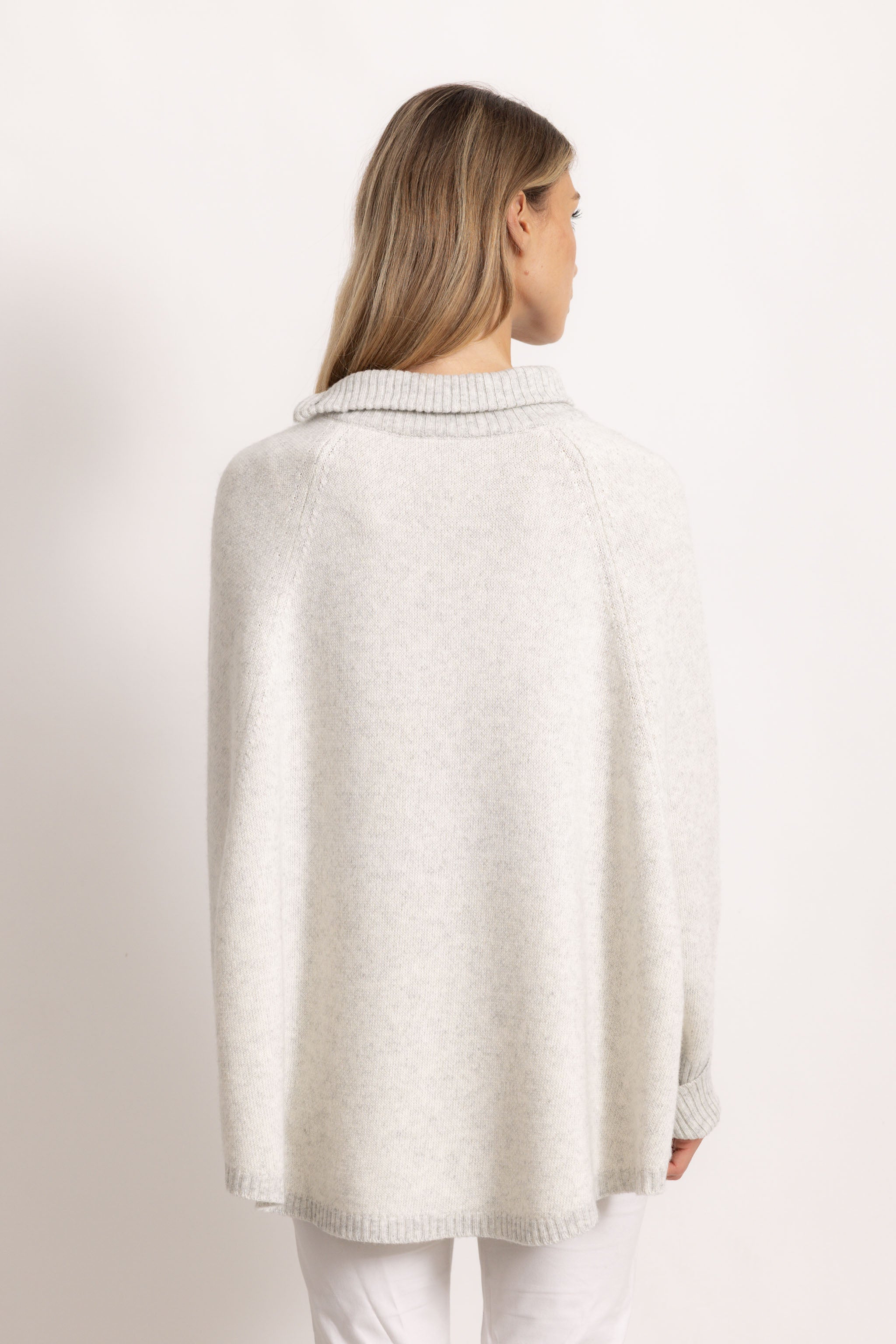 LUDOVICA - Maglione oversize (Grigio Chiaro/ecru)