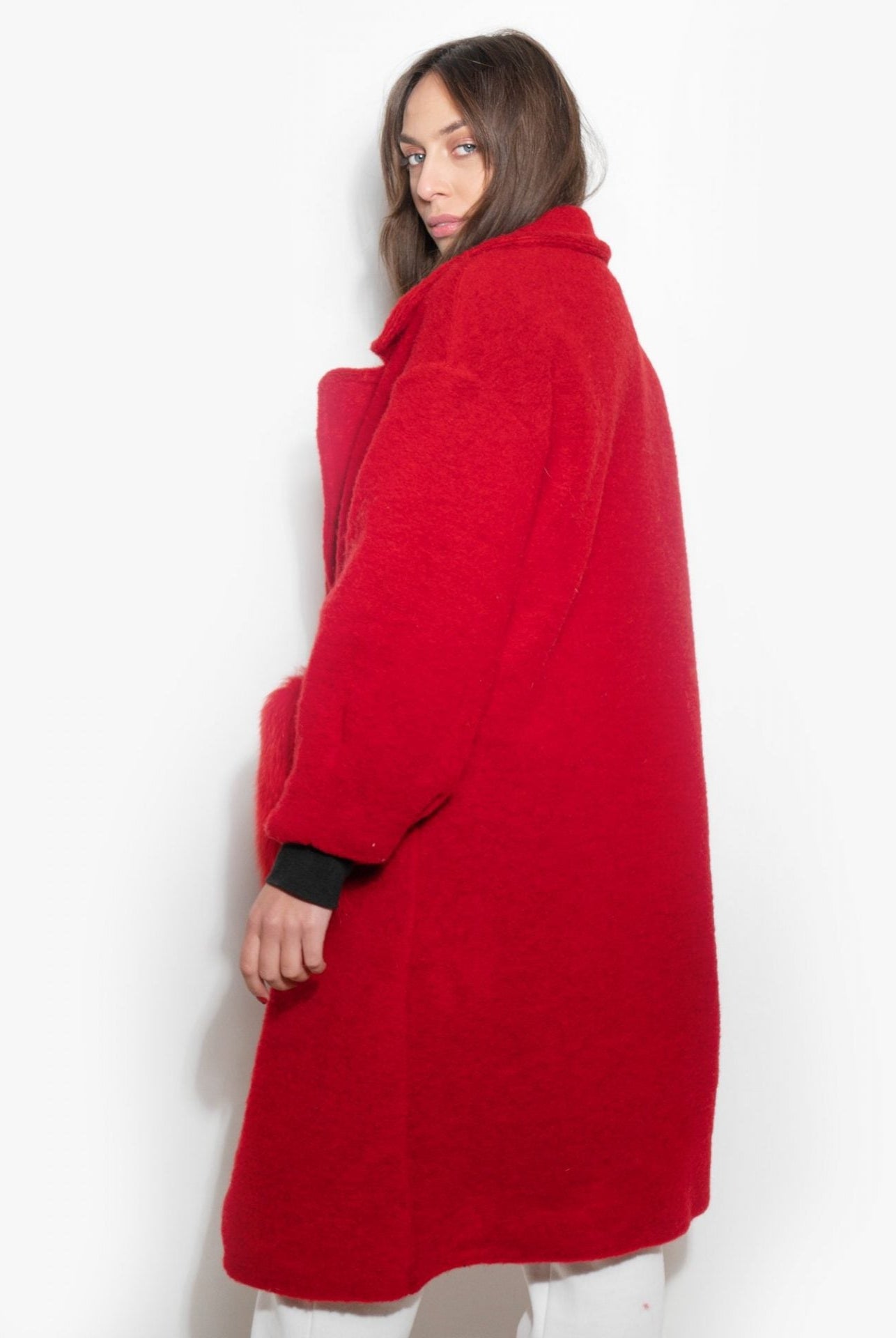 Cappottino Red Passion con Tasche in Volpe - Elisabettapanerai