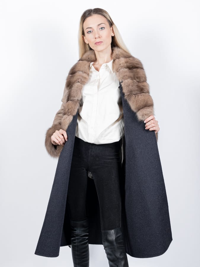 Cappotto a Vestaglia di Zibellino e Cashmere - Elisabettapanerai