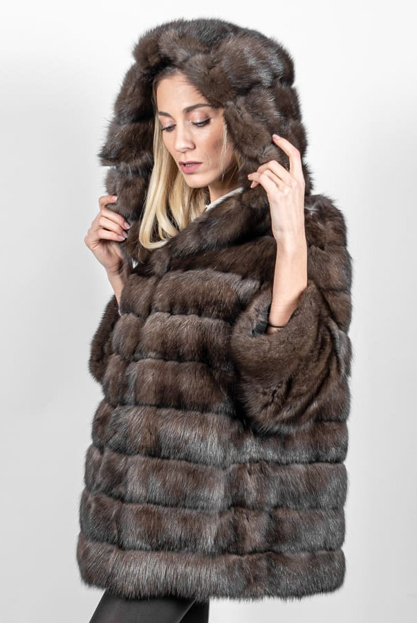 Cappotto di Zibellino con Cappuccio - Elisabettapanerai