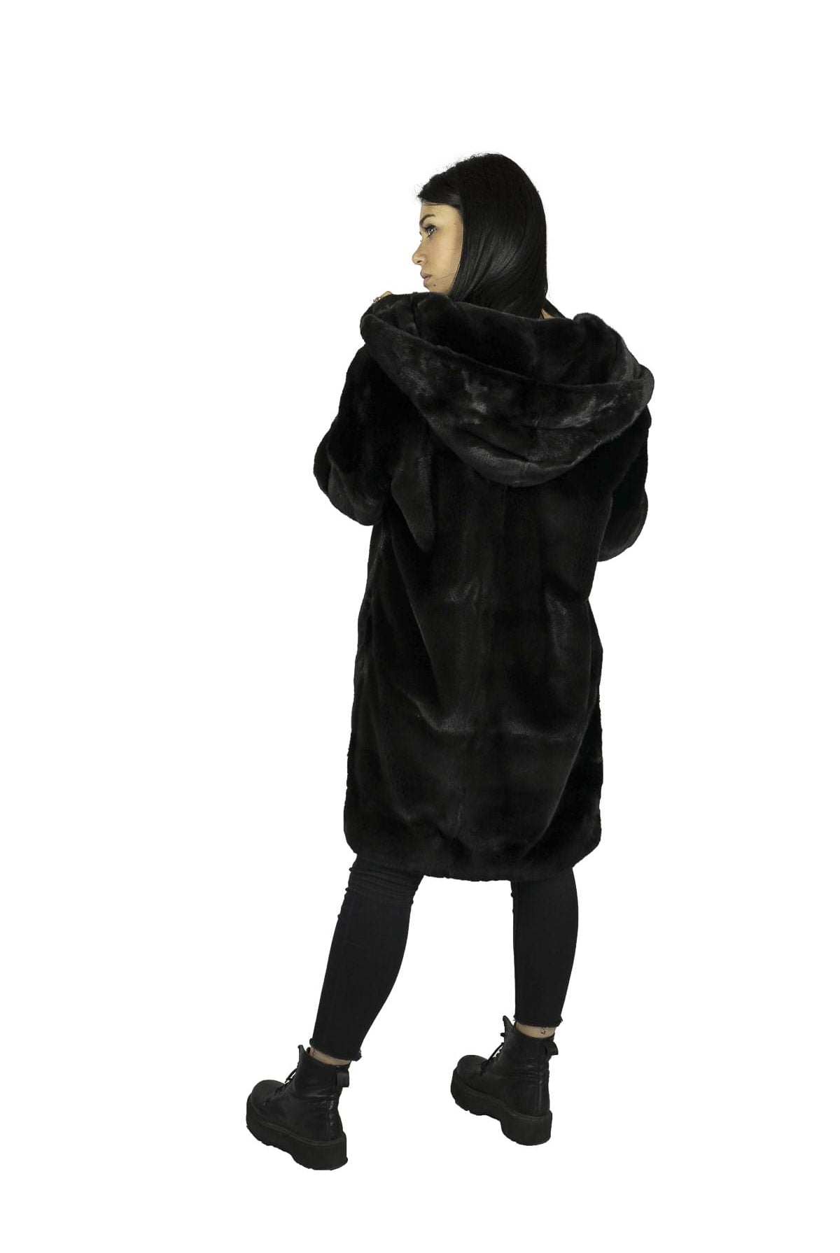 Cappotto Visone con Cappuccio - Elisabettapanerai