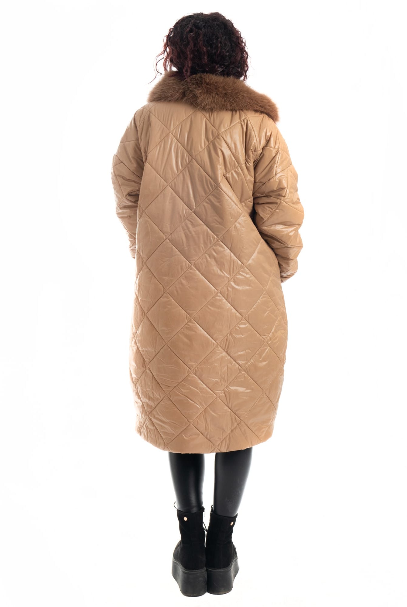 Cento Grammi con colletto in Volpe - Beige - Elisabettapanerai