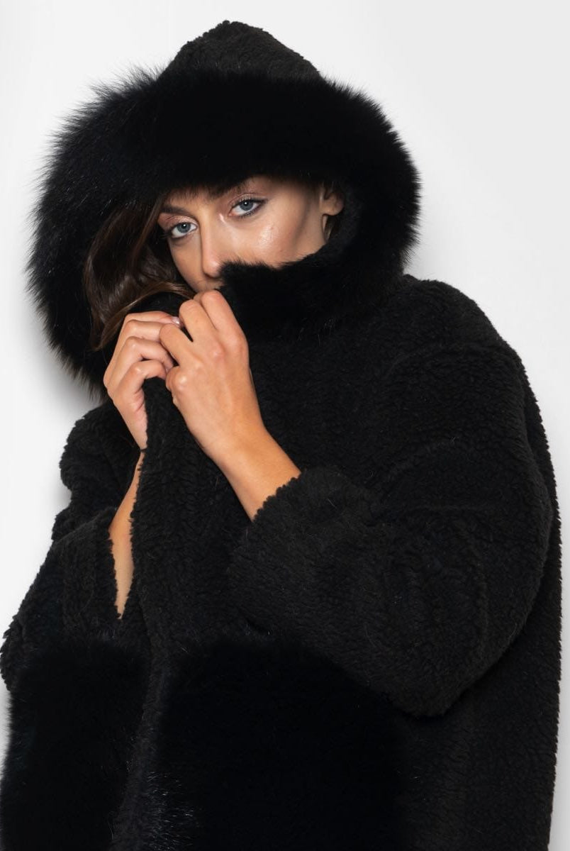 Teddy con cappuccio nero - Elisabettapanerai