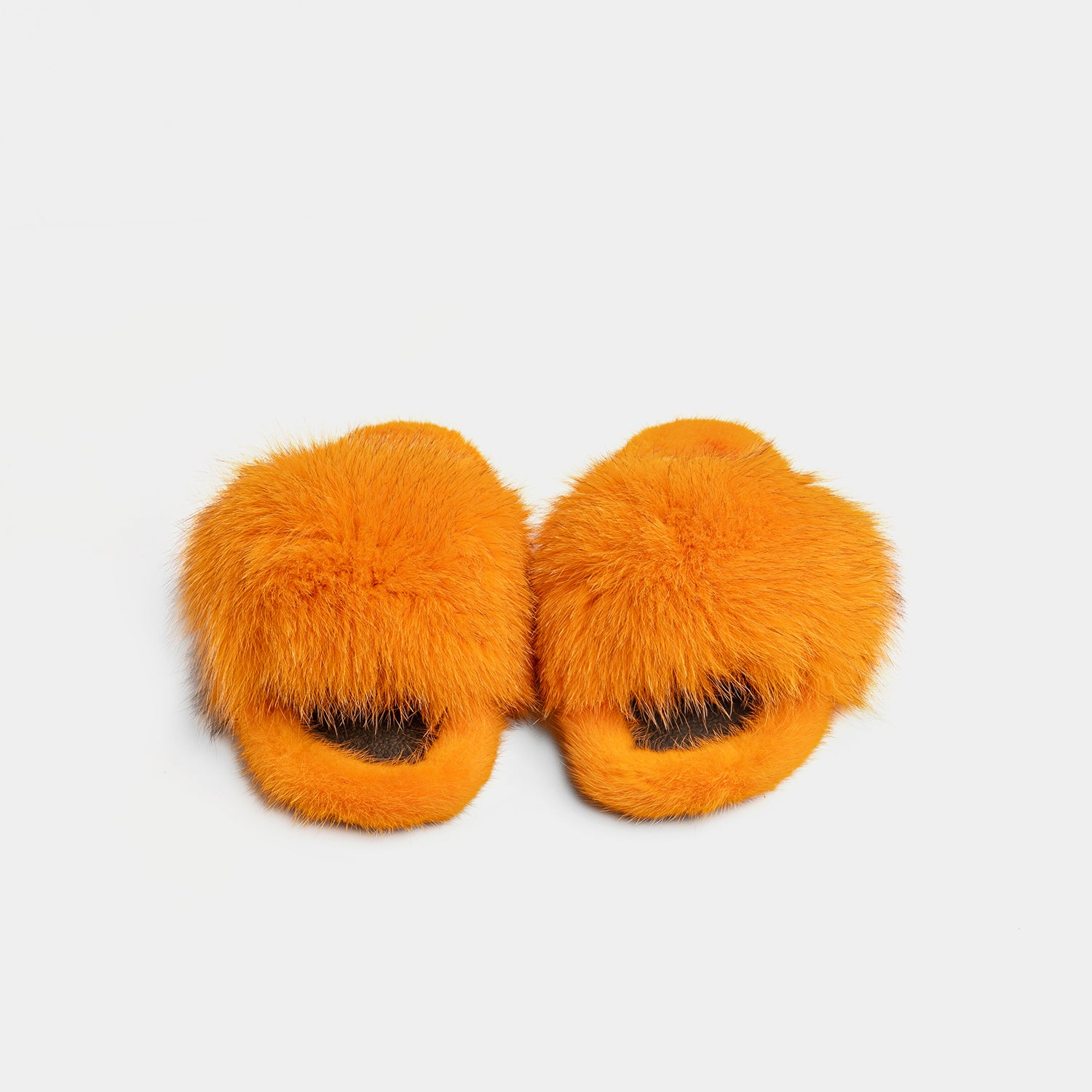 ASPEN - Slippers with Mink Fur and Orange Fox