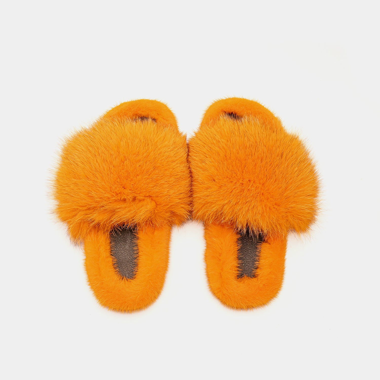 ASPEN - Slippers with Mink Fur and Orange Fox