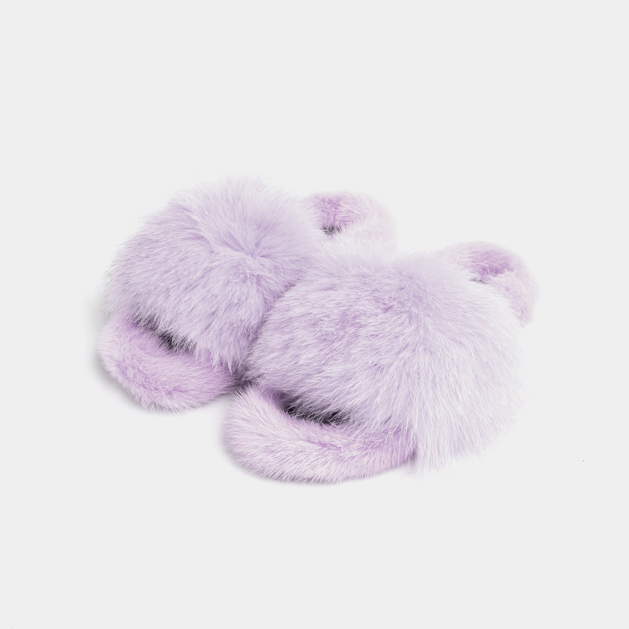 ASPEN - Slipper with Mink Fur and Lilac Fox