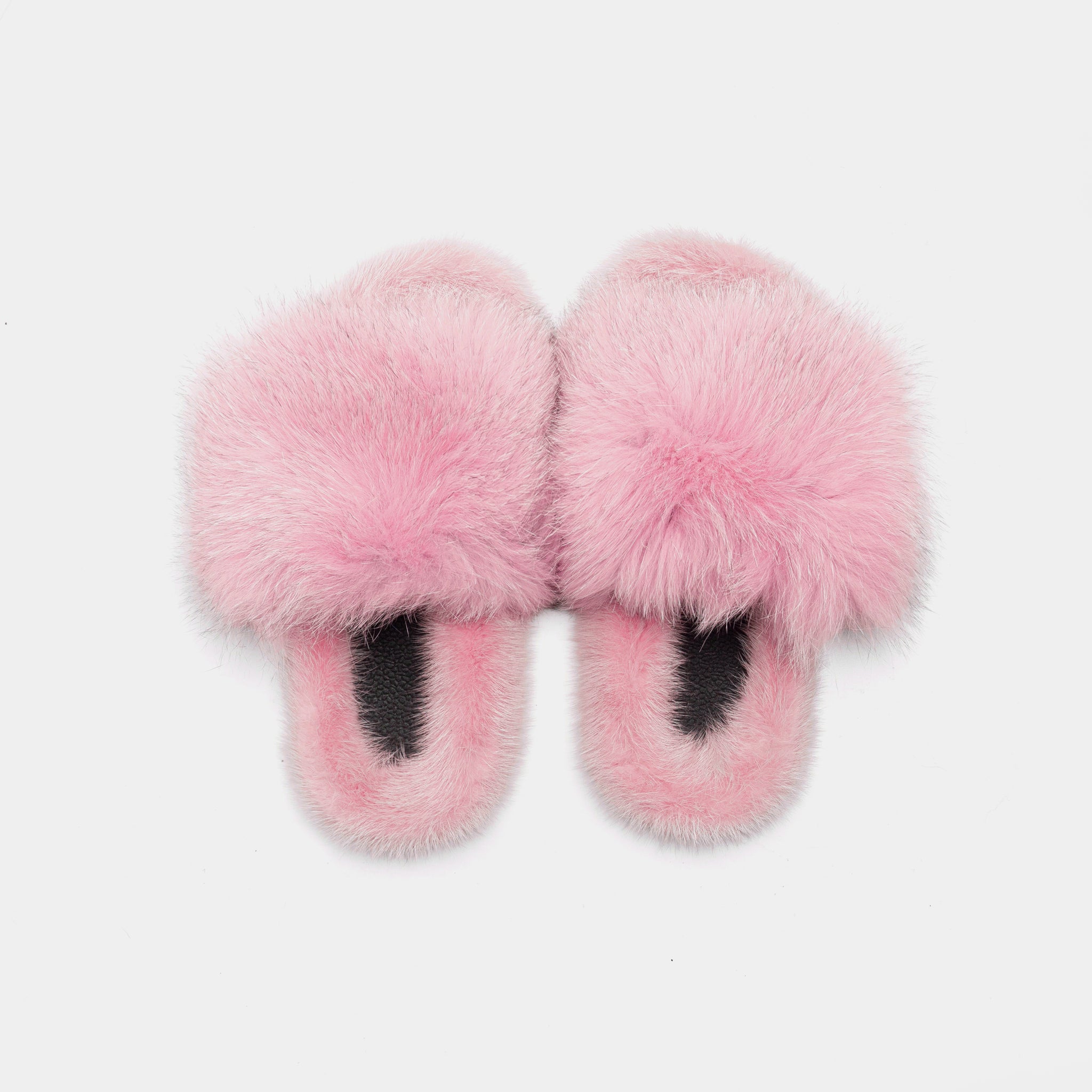 ASPEN - Slippers with Mink Fur and Pink Fox