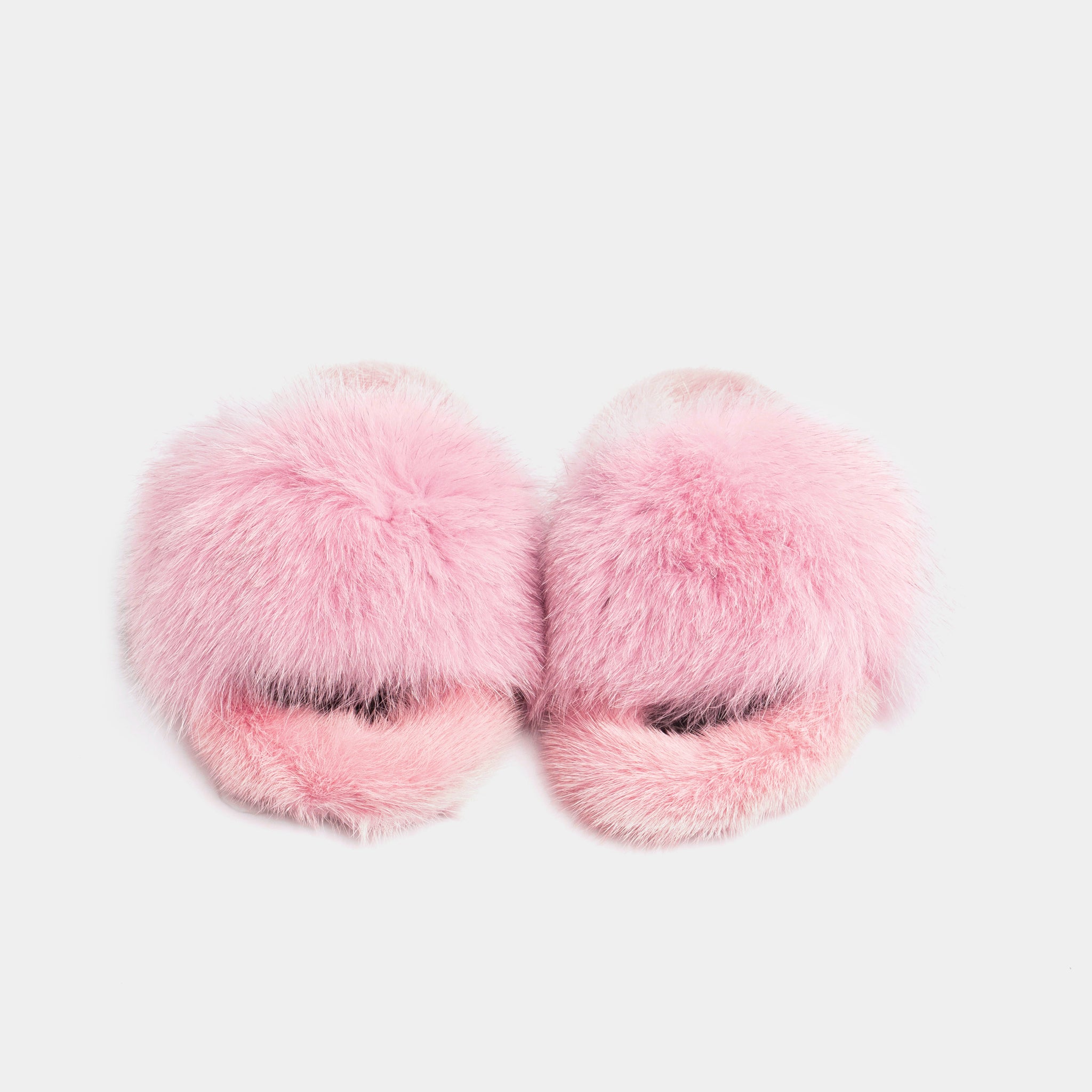 ASPEN - Slipper con Pelo di Visone & Volpe Rosa