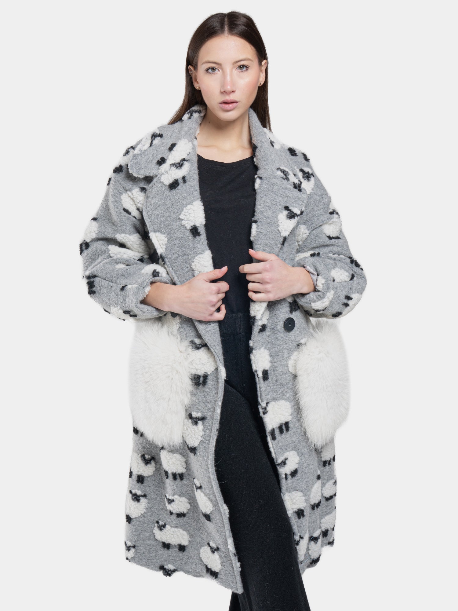 Cappotto Pecore Grigio