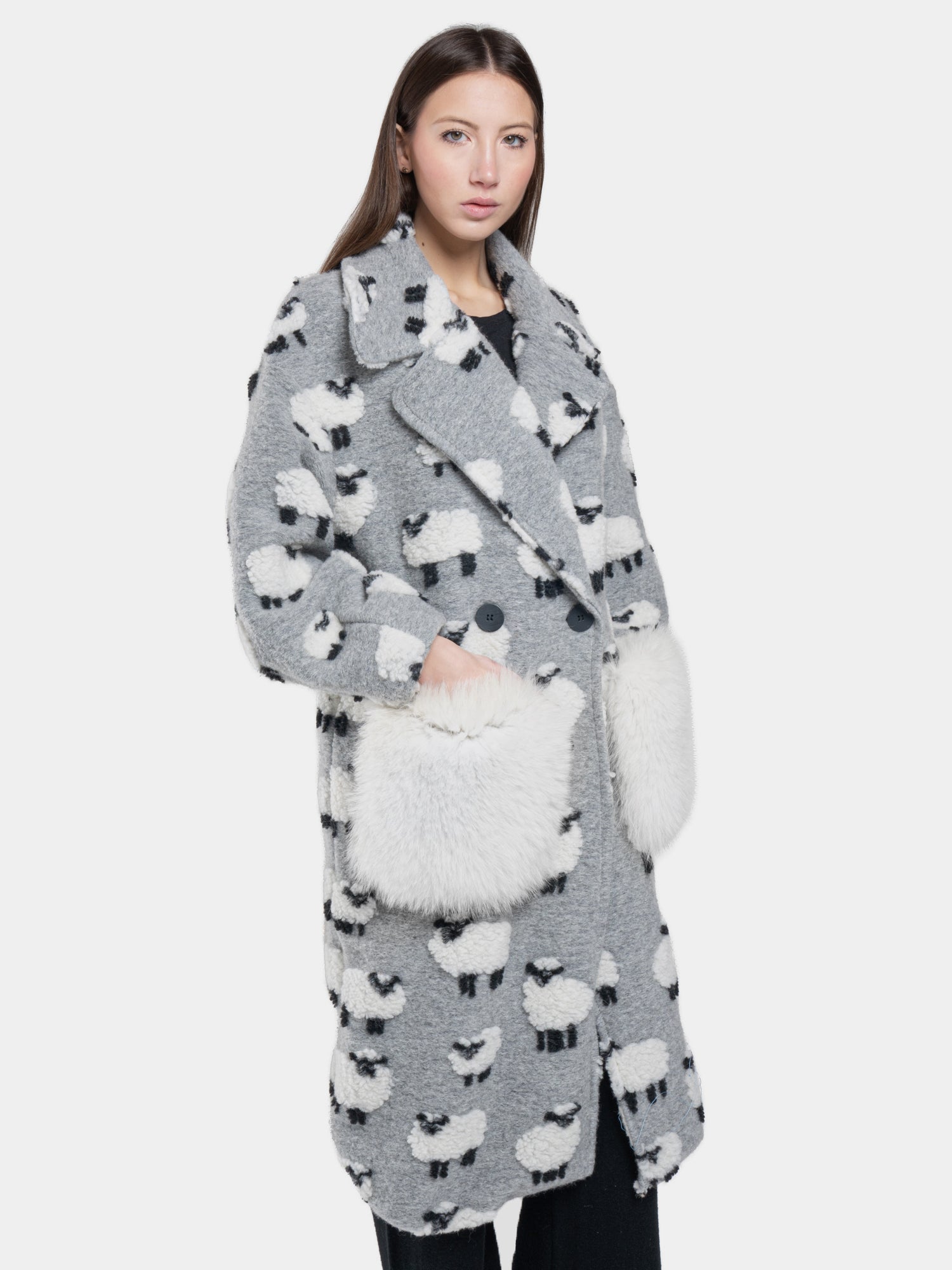 Cappotto Pecore Grigio