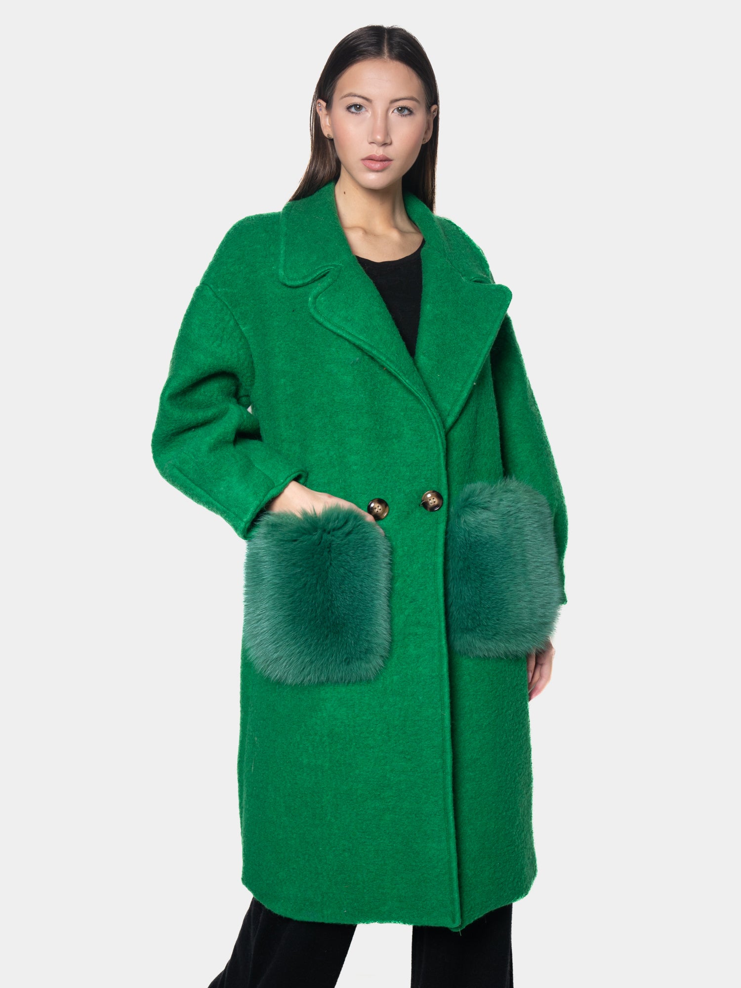 Solid color coat - Green