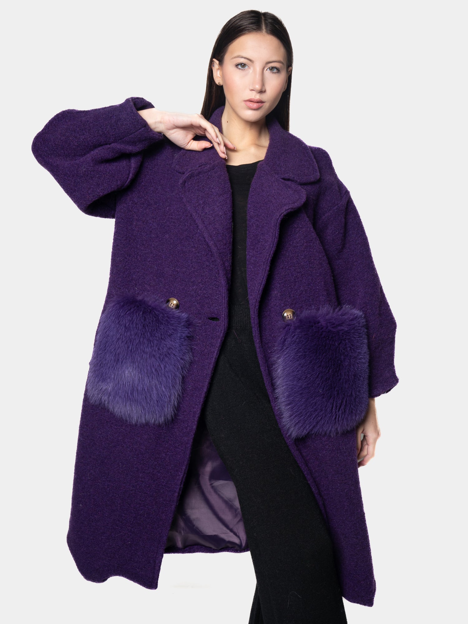 Solid color coat - Purple