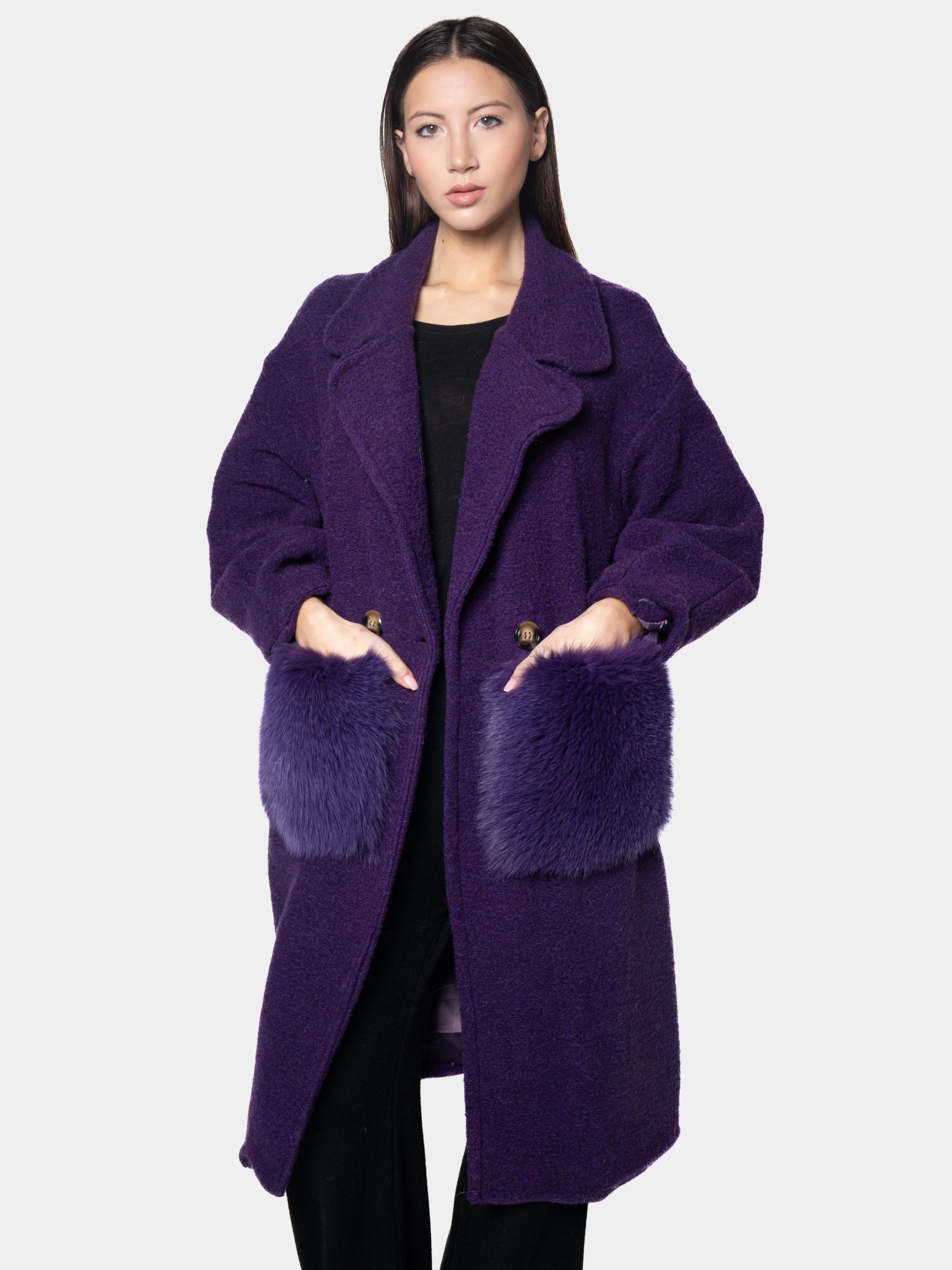 Solid color coat - Purple