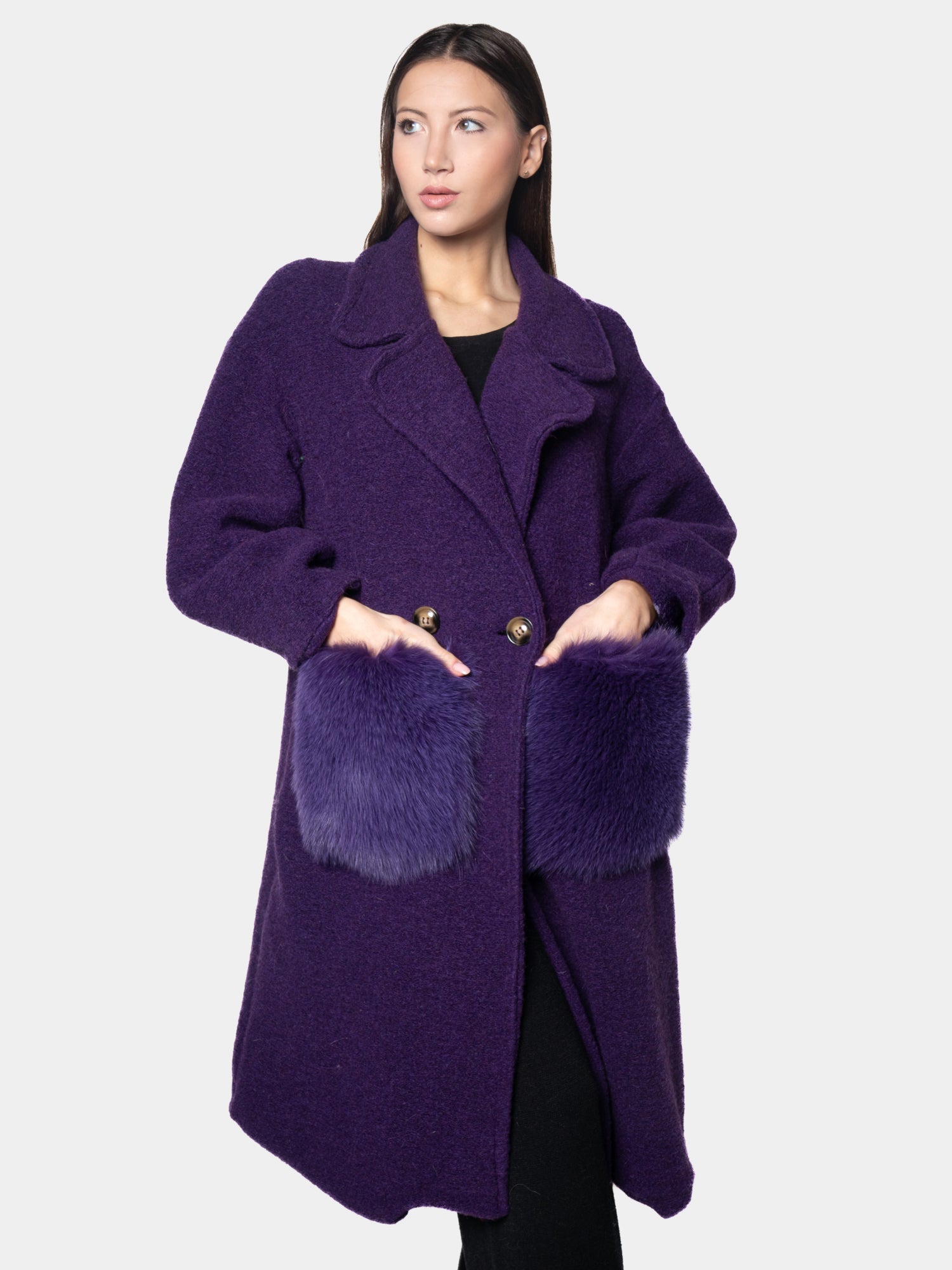 Solid color coat - Purple