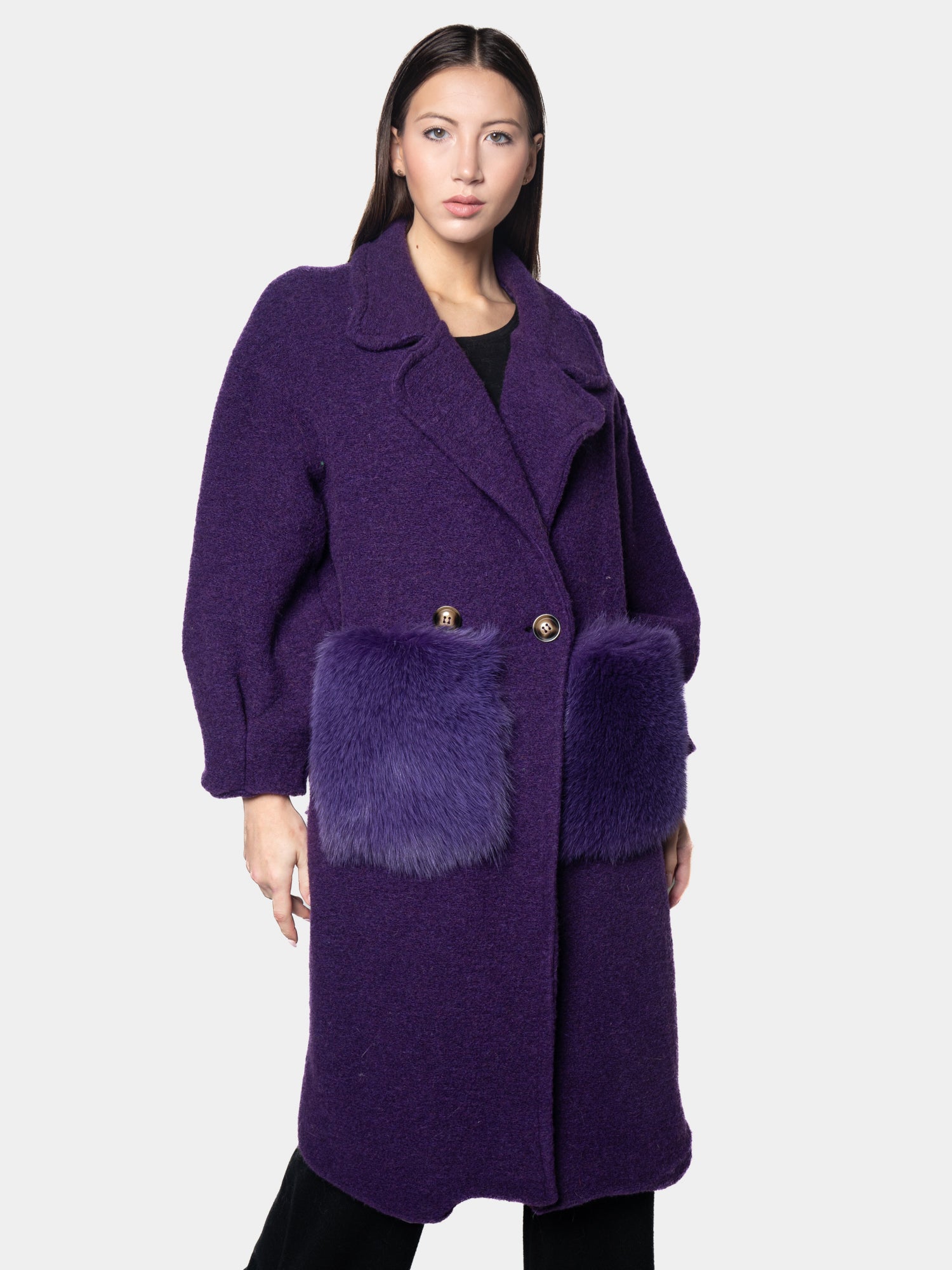 Solid color coat - Purple