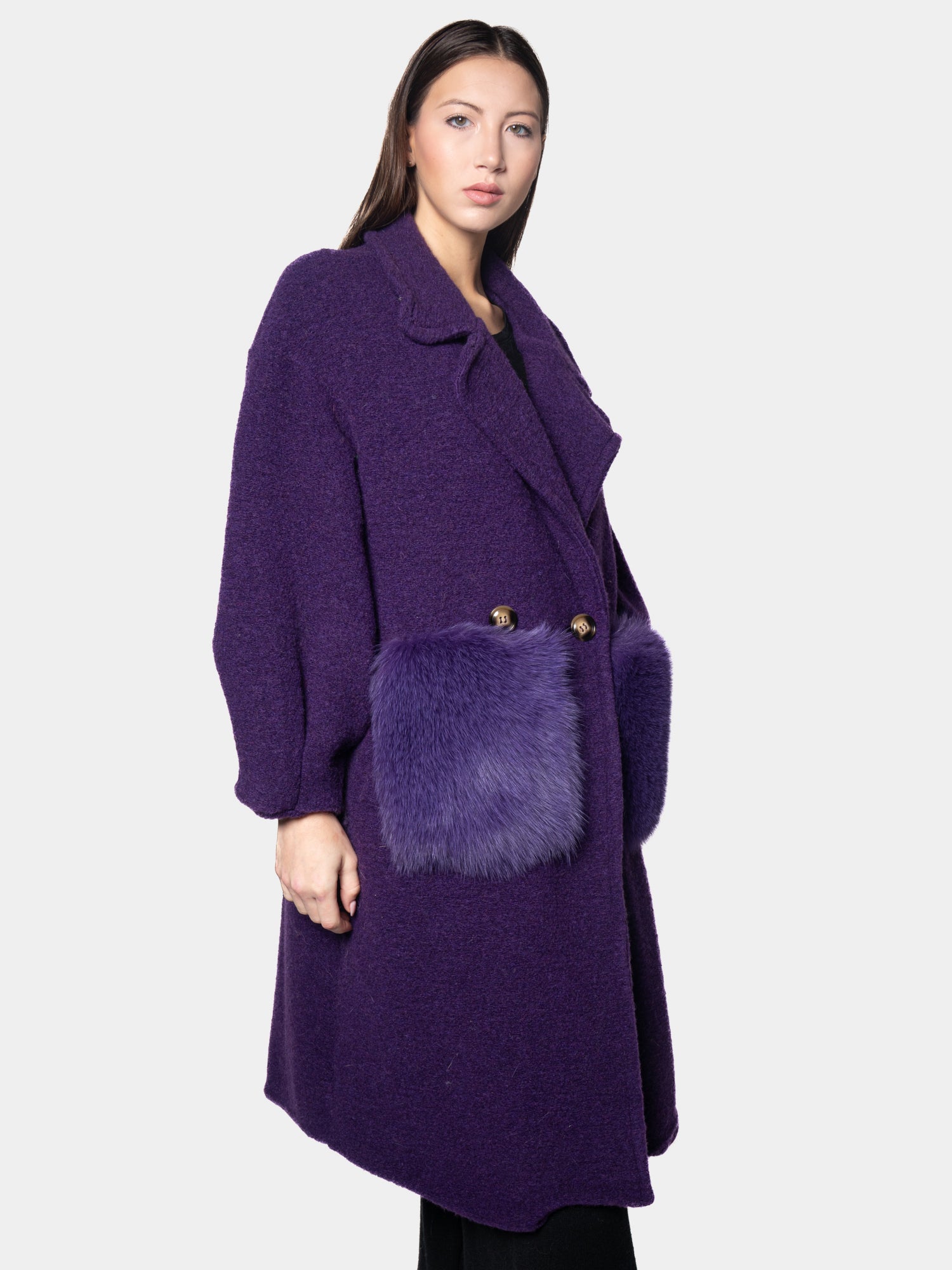 Solid color coat - Purple