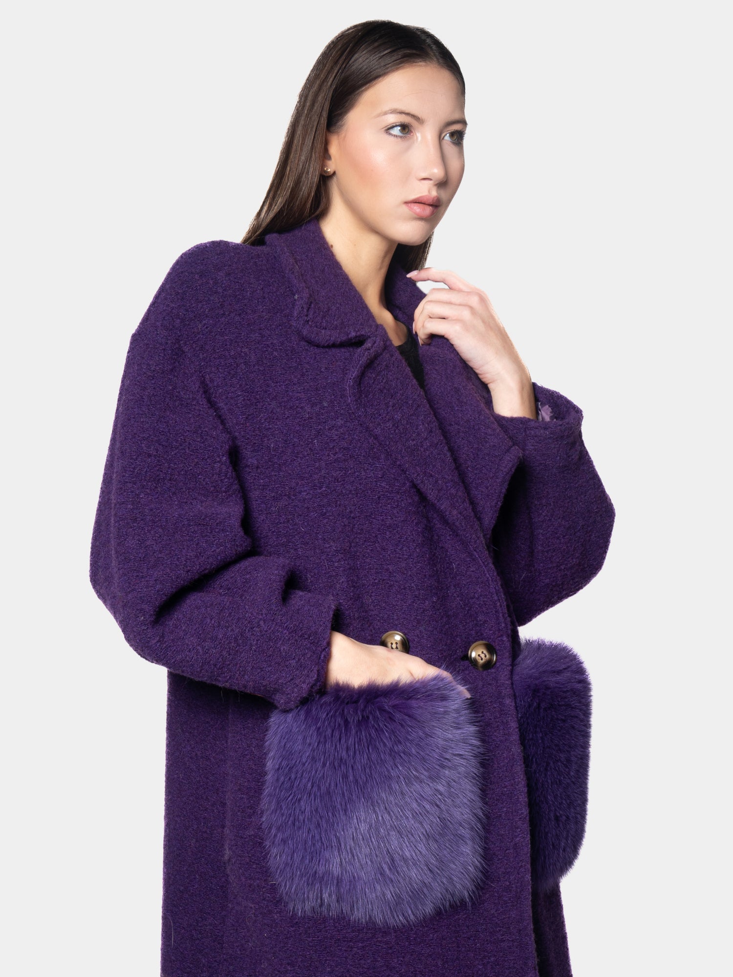 Solid color coat - Purple