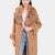 Dublin - Cashmere coat with bordering neck and fox cuffs (camel)