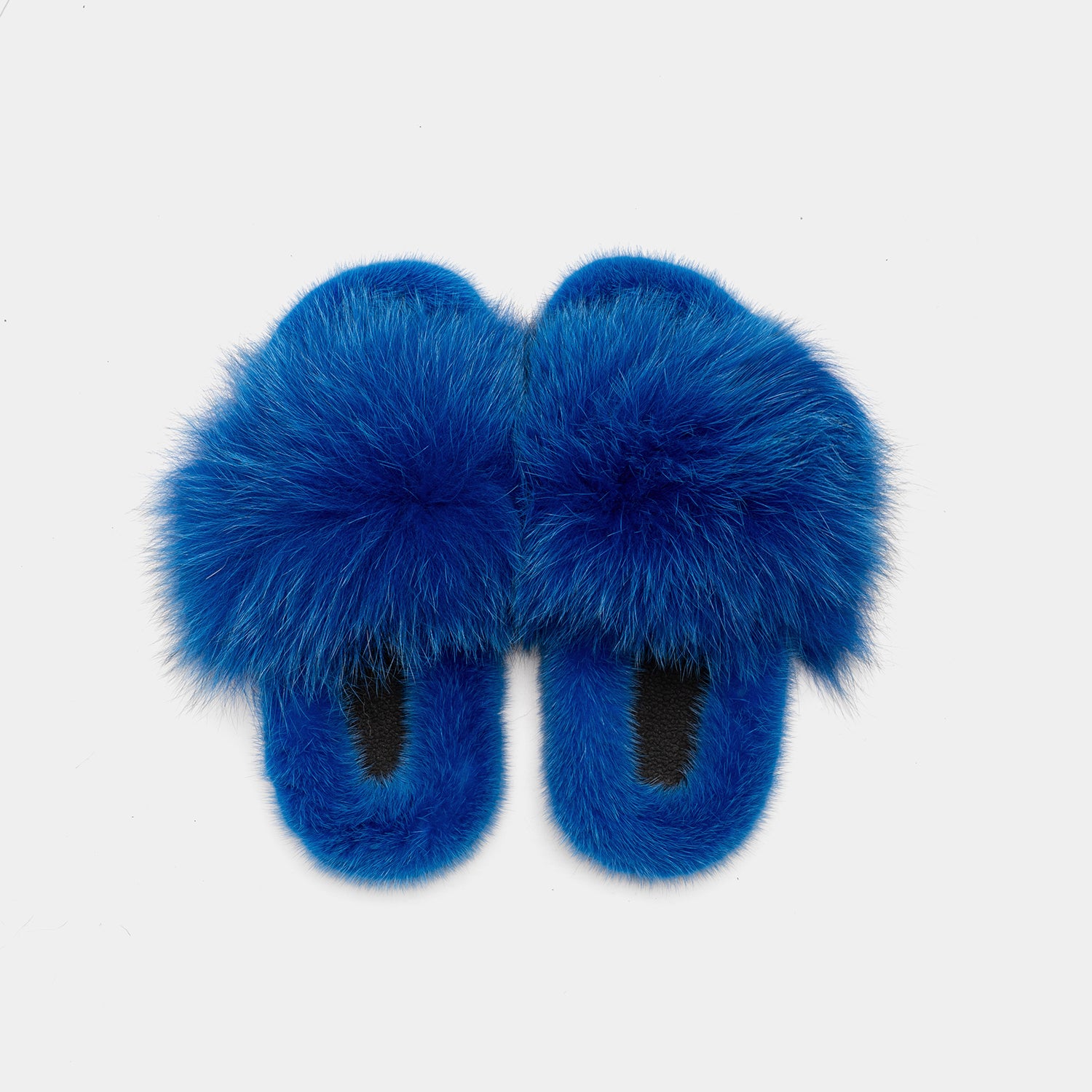 ASPEN - Slipper con Pelo di Visone & Volpe Blu