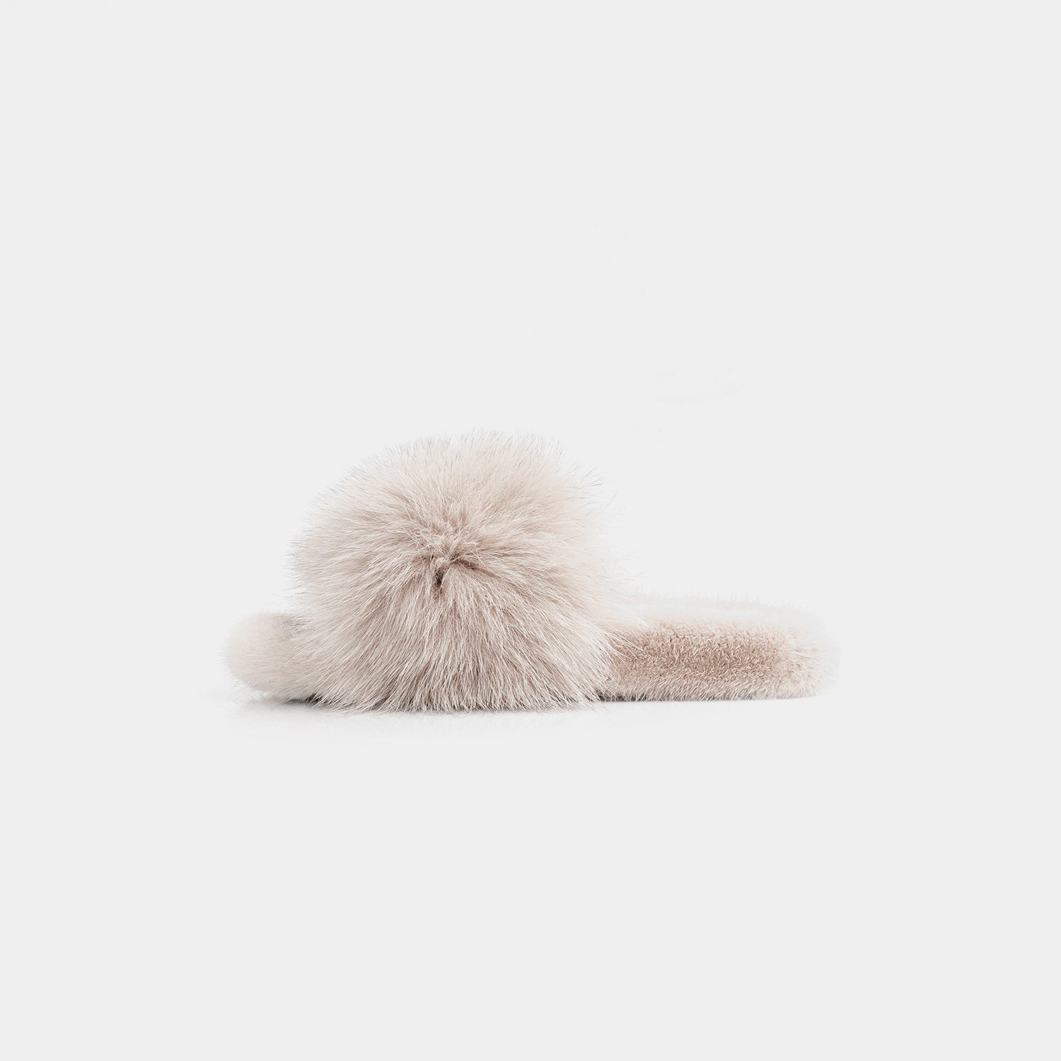 ASPEN - Slipper con Pelo di Visone & Volpe Fango