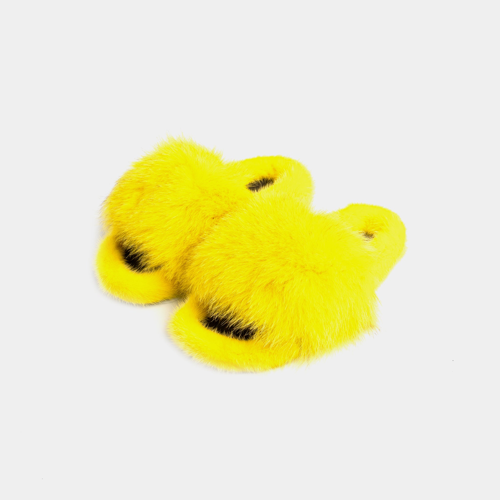 ASPEN - Slipper con Pelo di Visone & Volpe Giallo