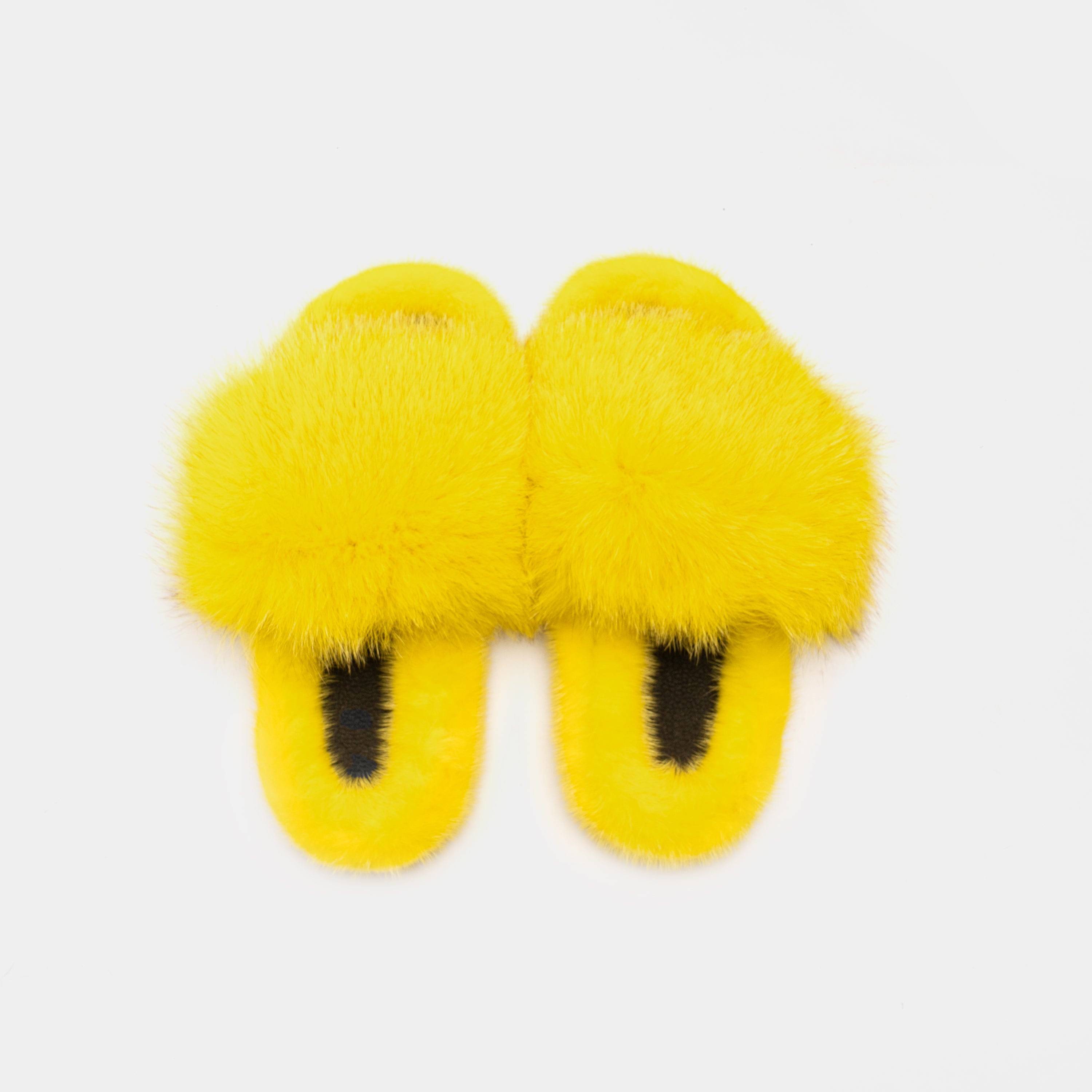 ASPEN - Slipper con Pelo di Visone & Volpe Giallo