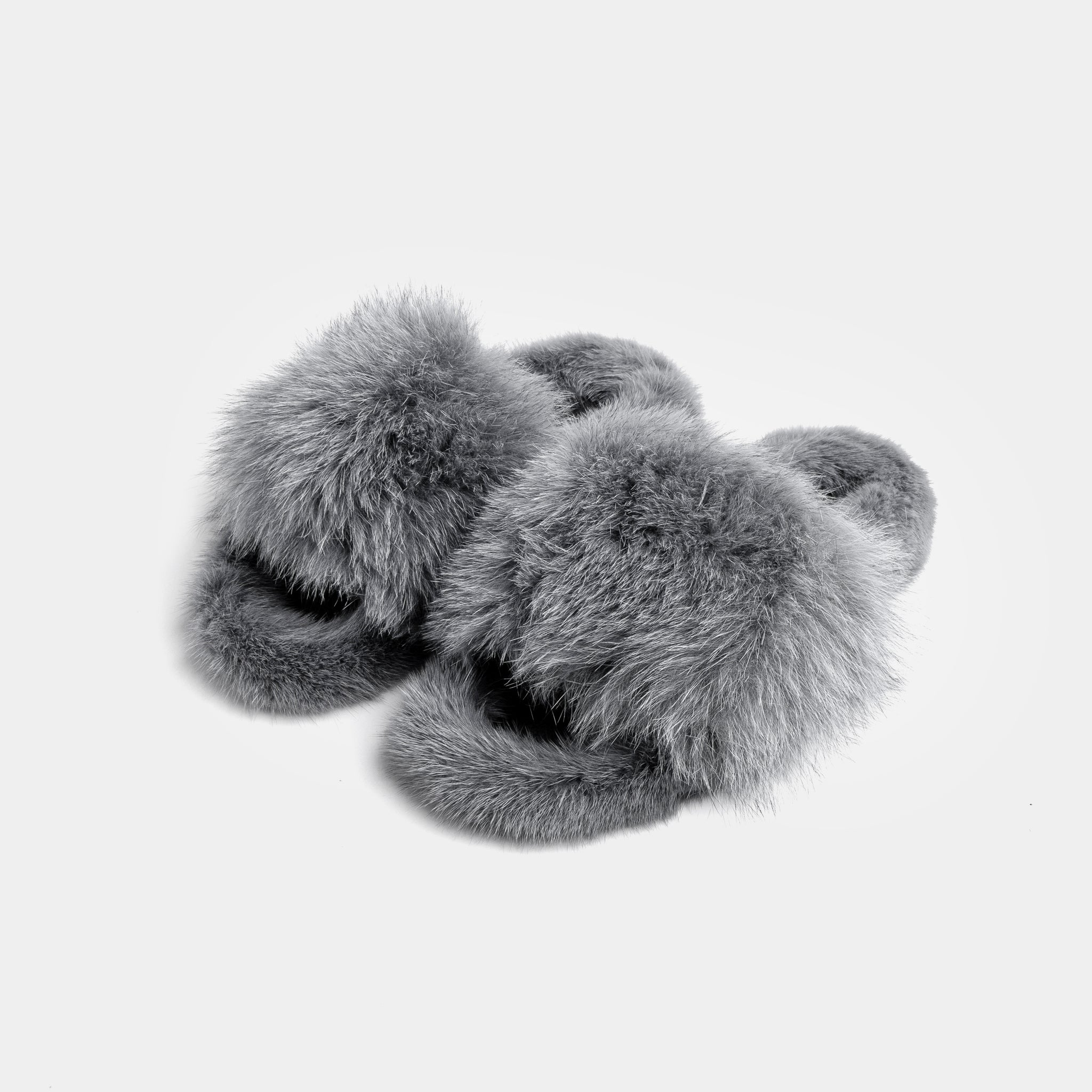 ASPEN - Slipper with Mink Fur and Gray Fox