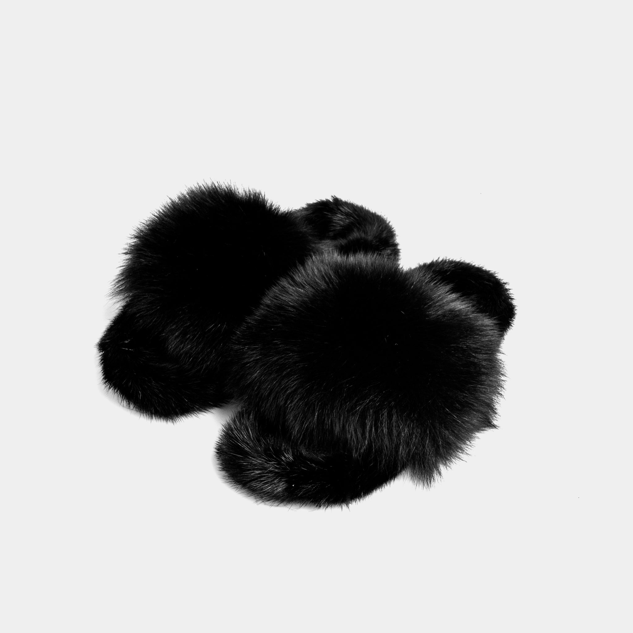 ASPEN - Slipper with Mink Fur and Black Fox