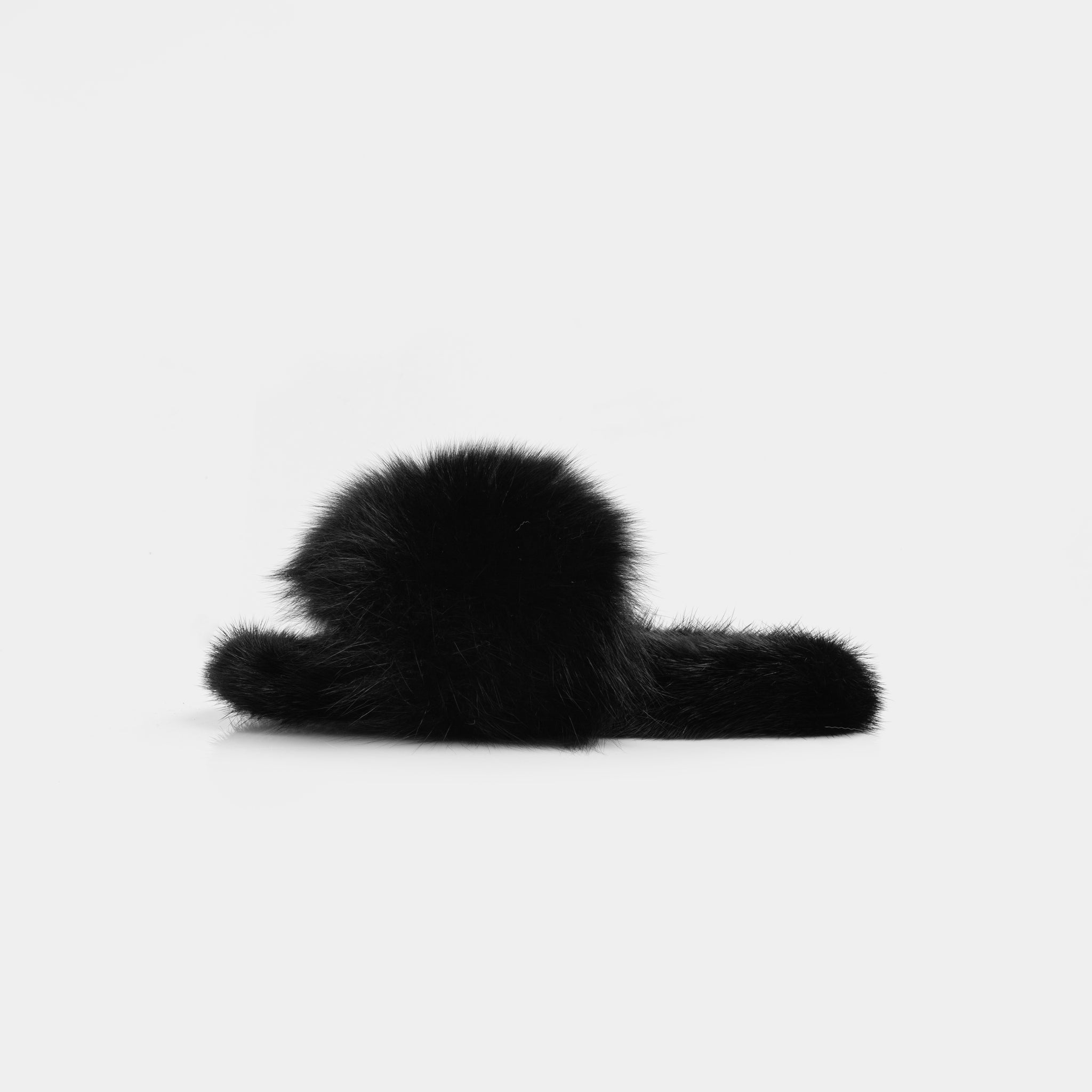 ASPEN - Slipper with Mink Fur and Black Fox