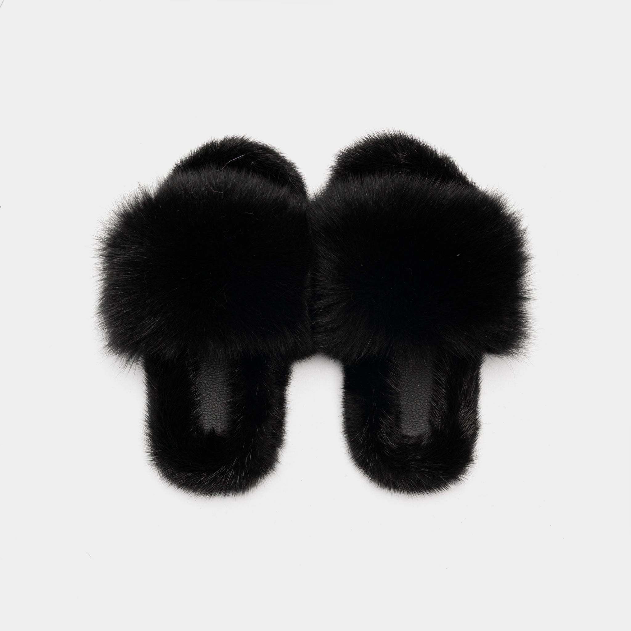 ASPEN - Slipper with Mink Fur and Black Fox