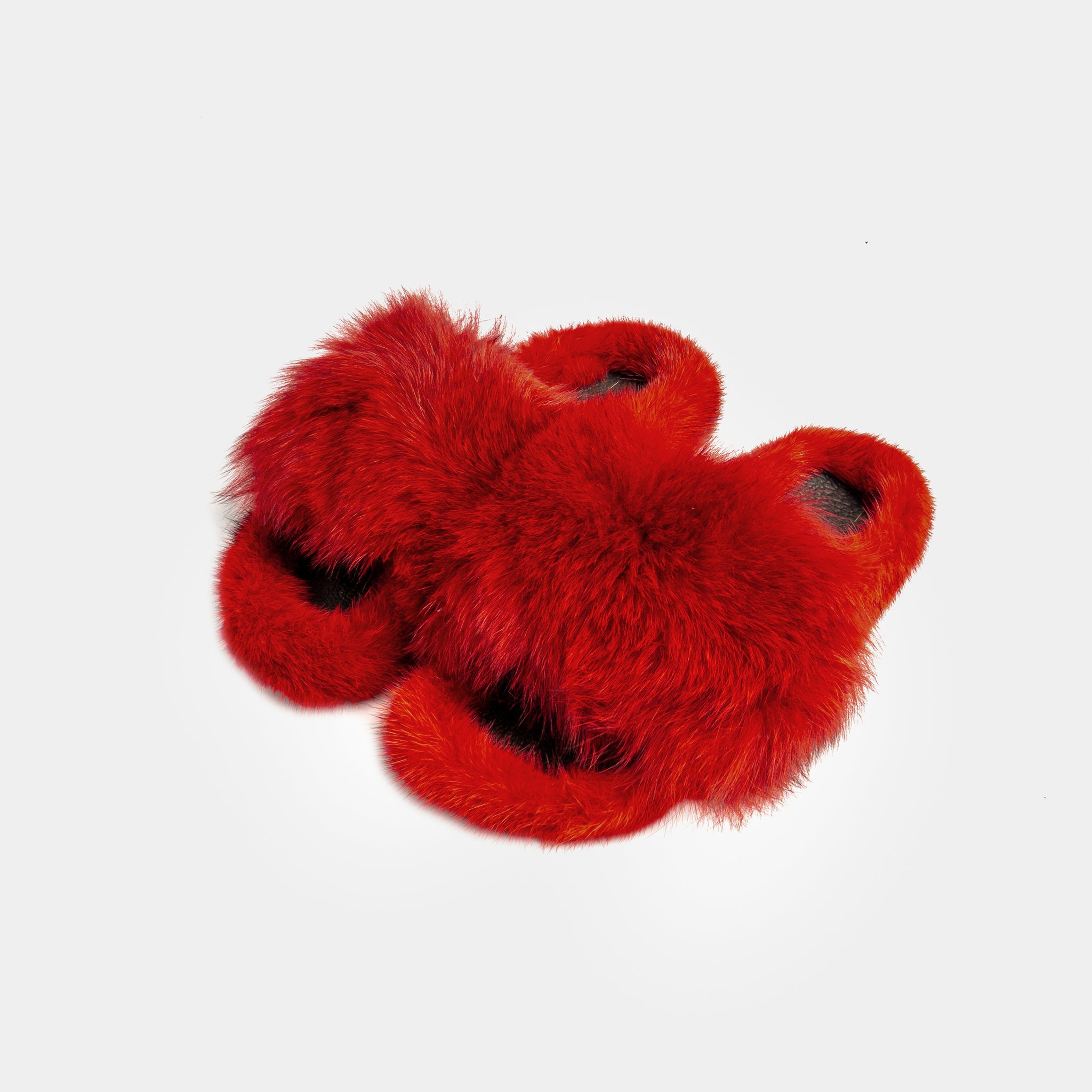 ASPEN - Slipper con Pelo di Visone & Volpe Rosso