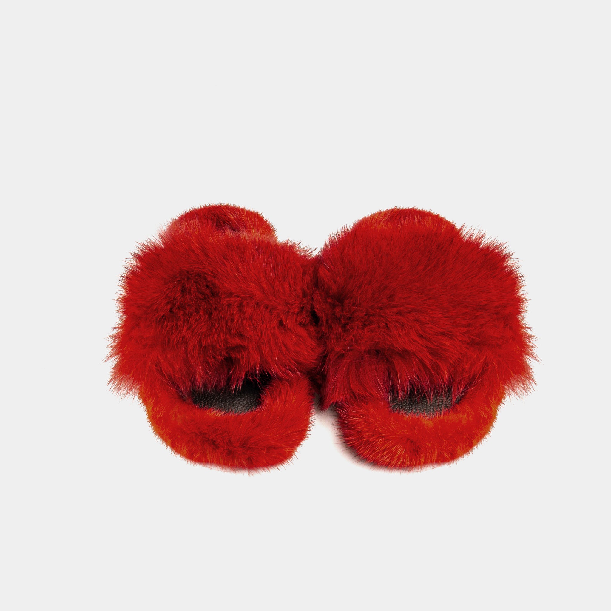 ASPEN - Slipper con Pelo di Visone & Volpe Rosso