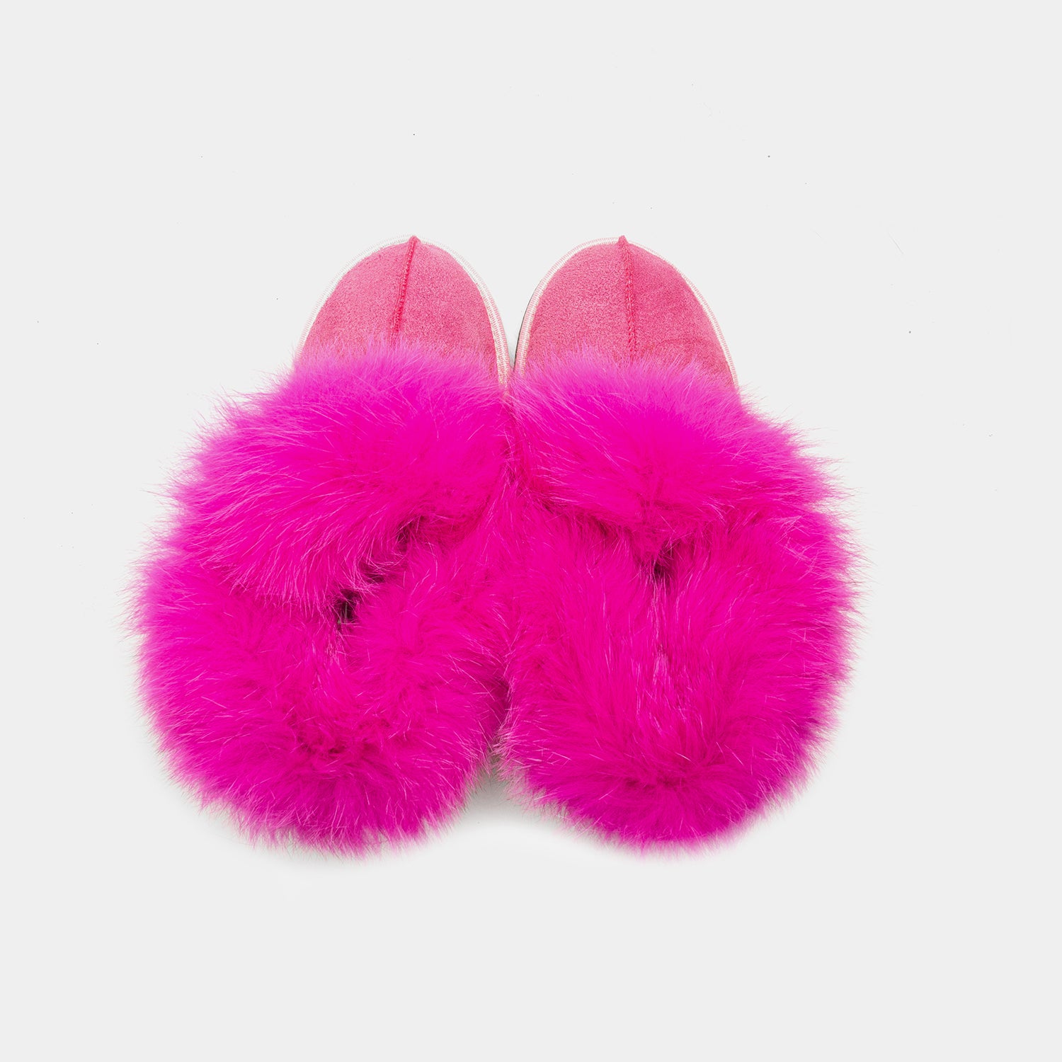 Monterosa - Suede Ankle Boot with Sheepskin and Fuchsia Fox