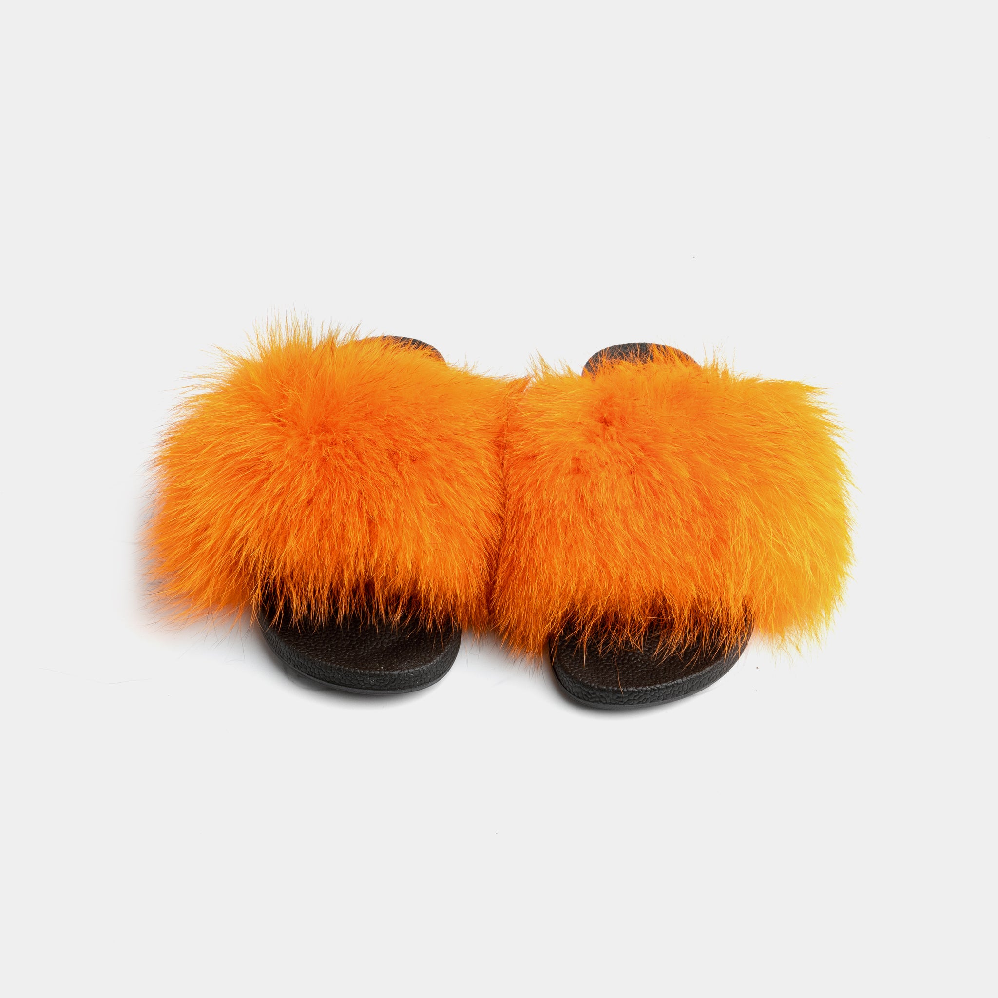 St. Moritz - Orange Fox Fur Slipper