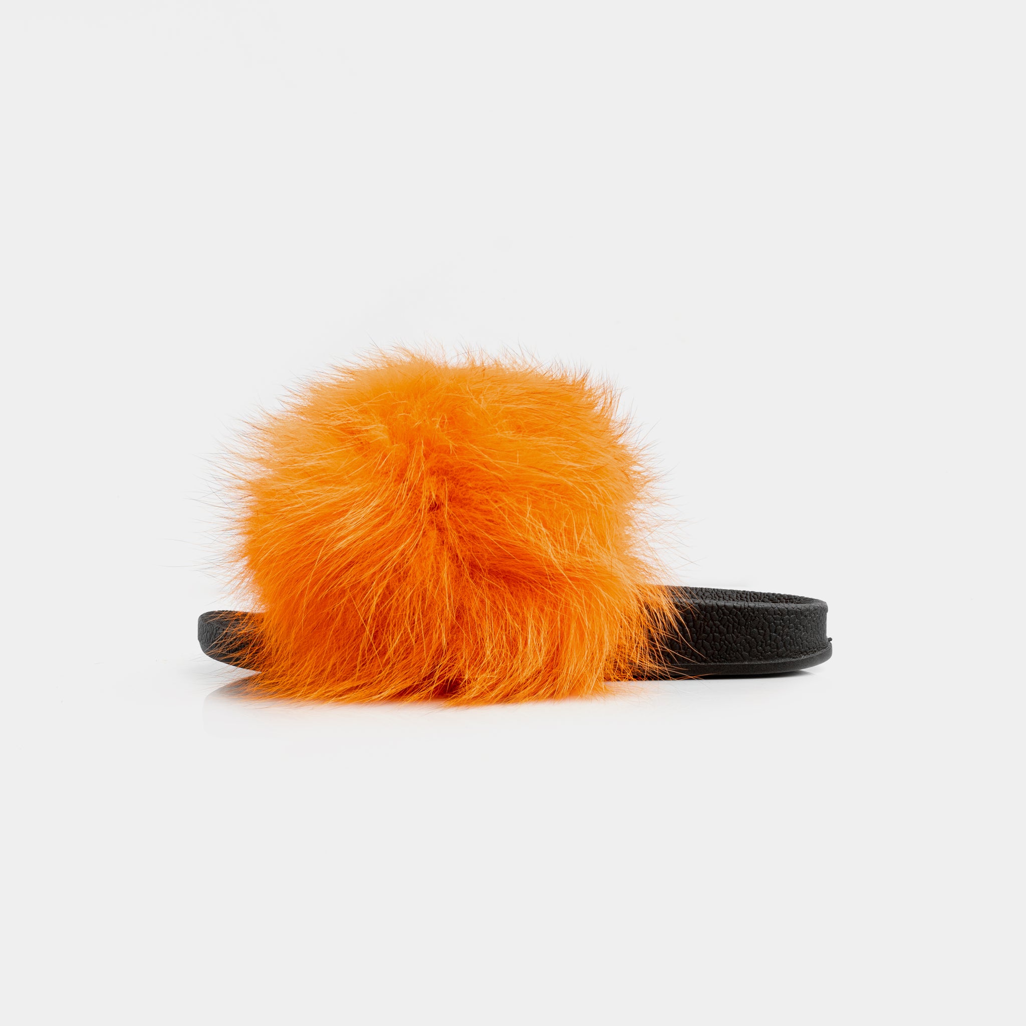 St. Moritz - Orange Fox Fur Slipper