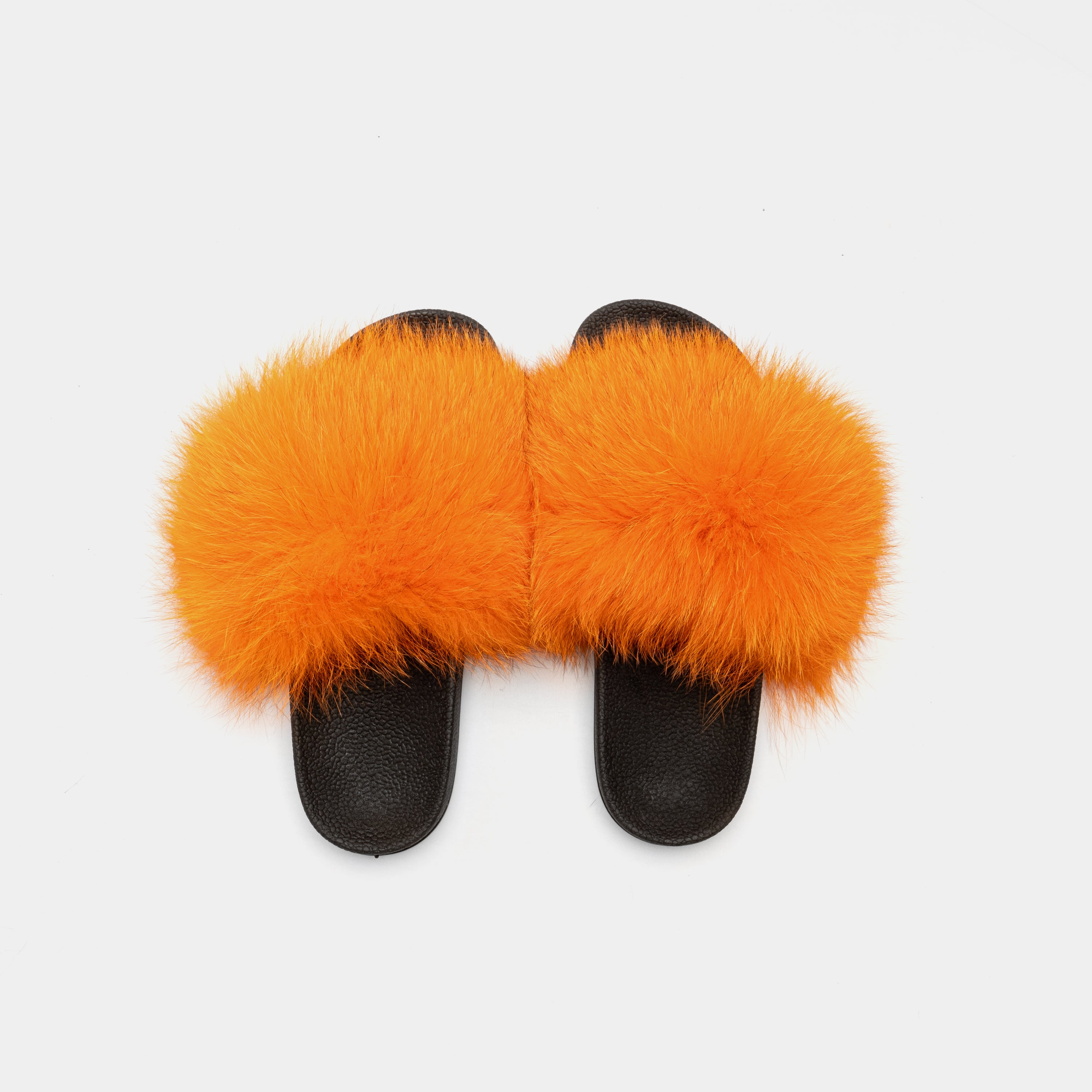 St. Moritz - Orange Fox Fur Slipper