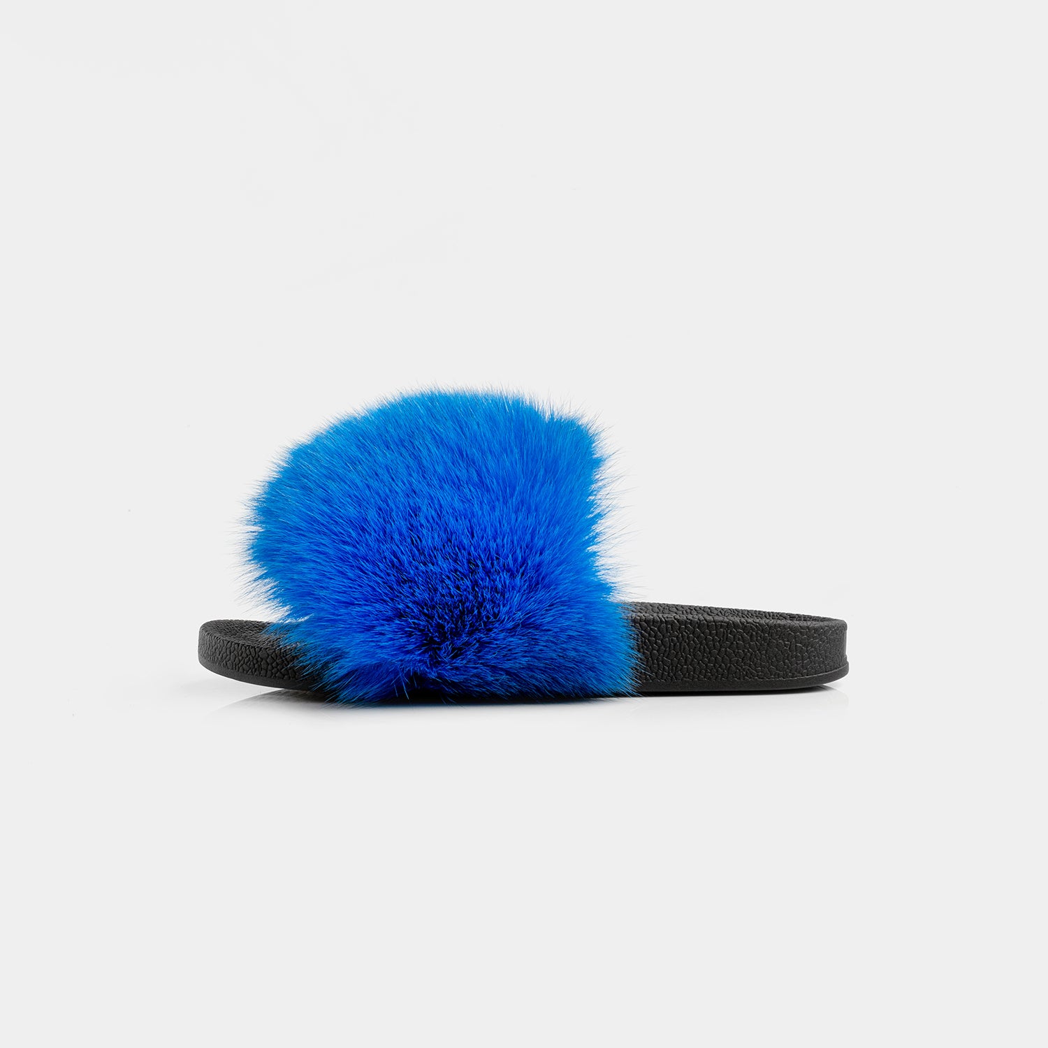 St. Moritz - Slipper Con Pelo Di Volpe Blu