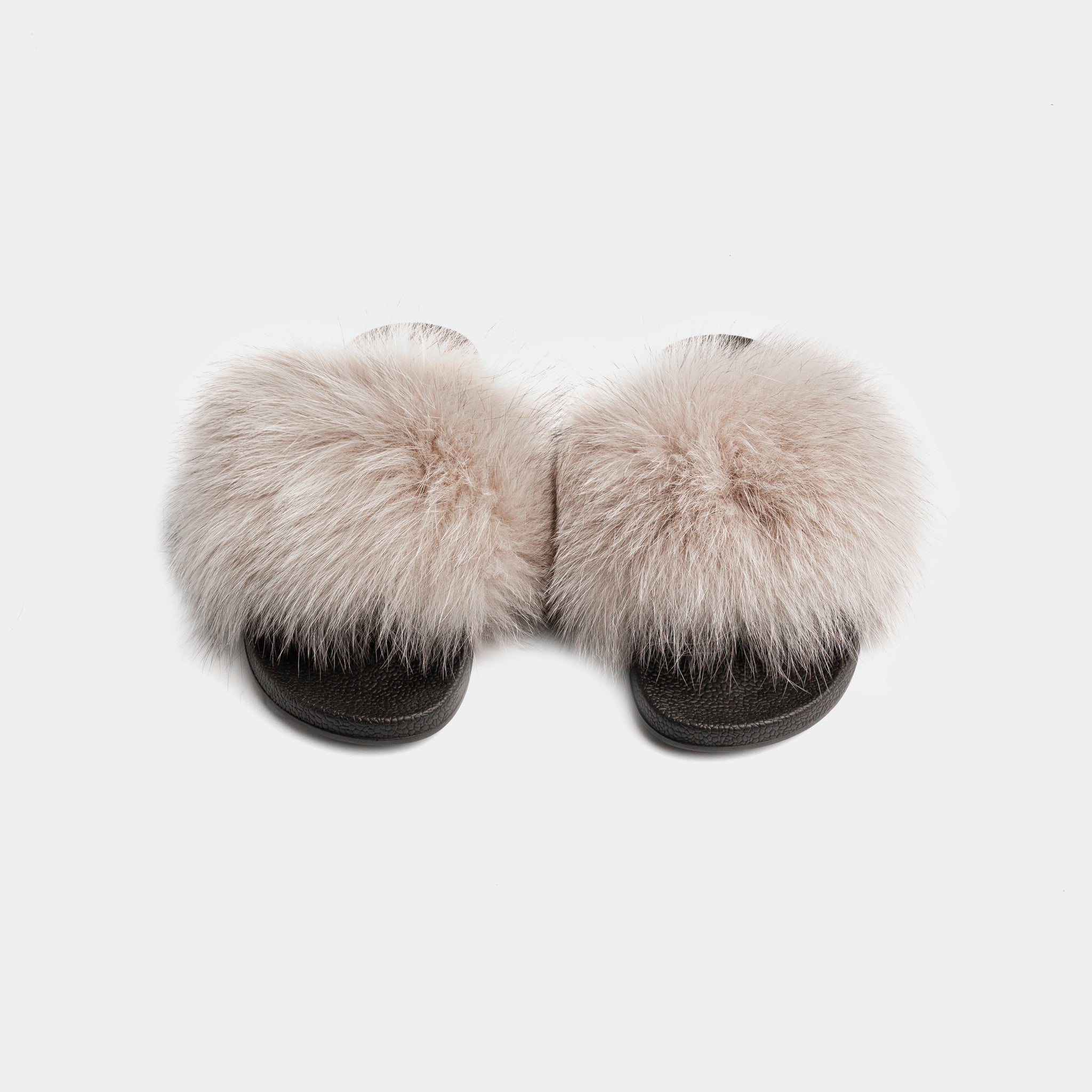 St. Moritz - Mud Fox Fur Slipper