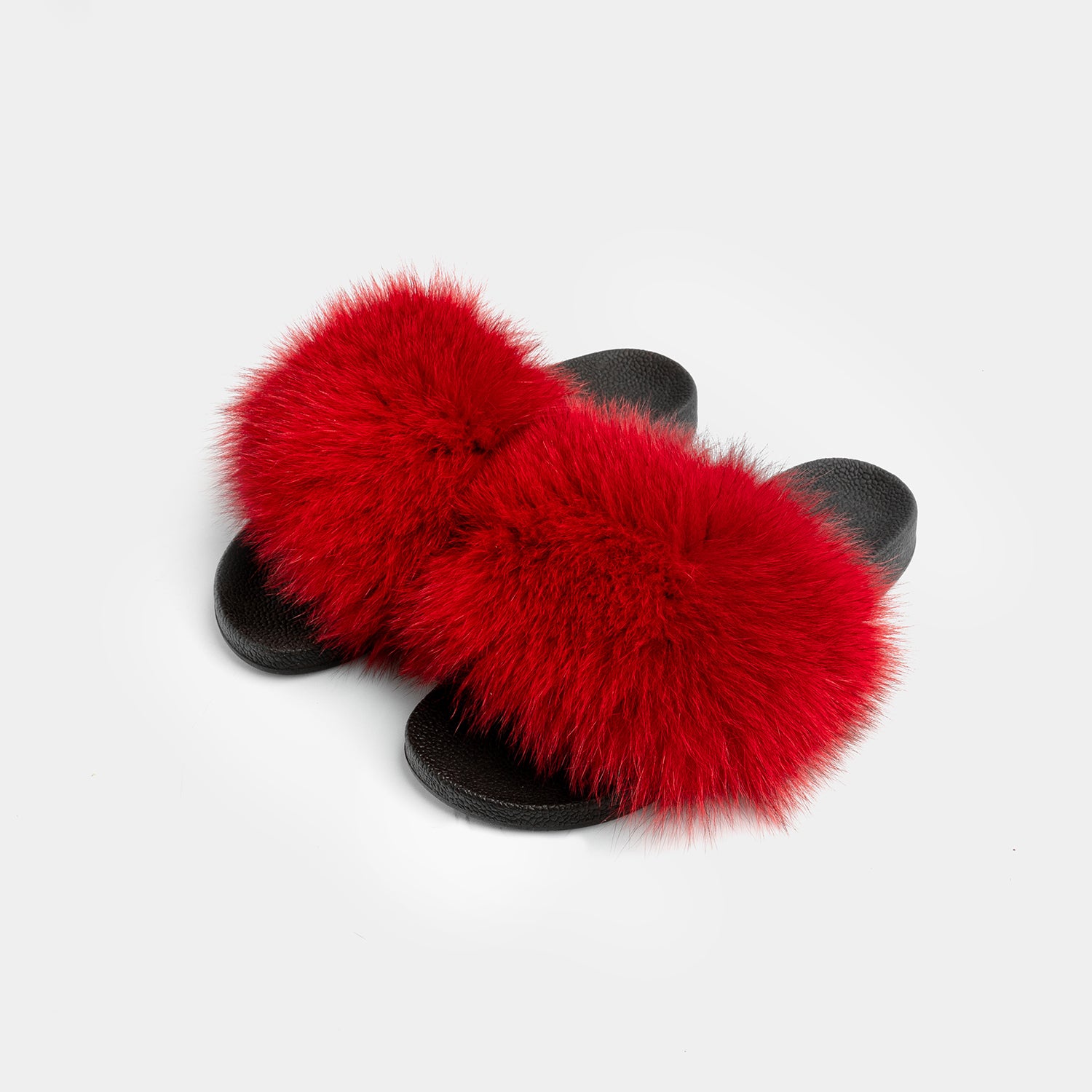 St. Moritz - Slipper Con Pelo Di Volpe Rosso