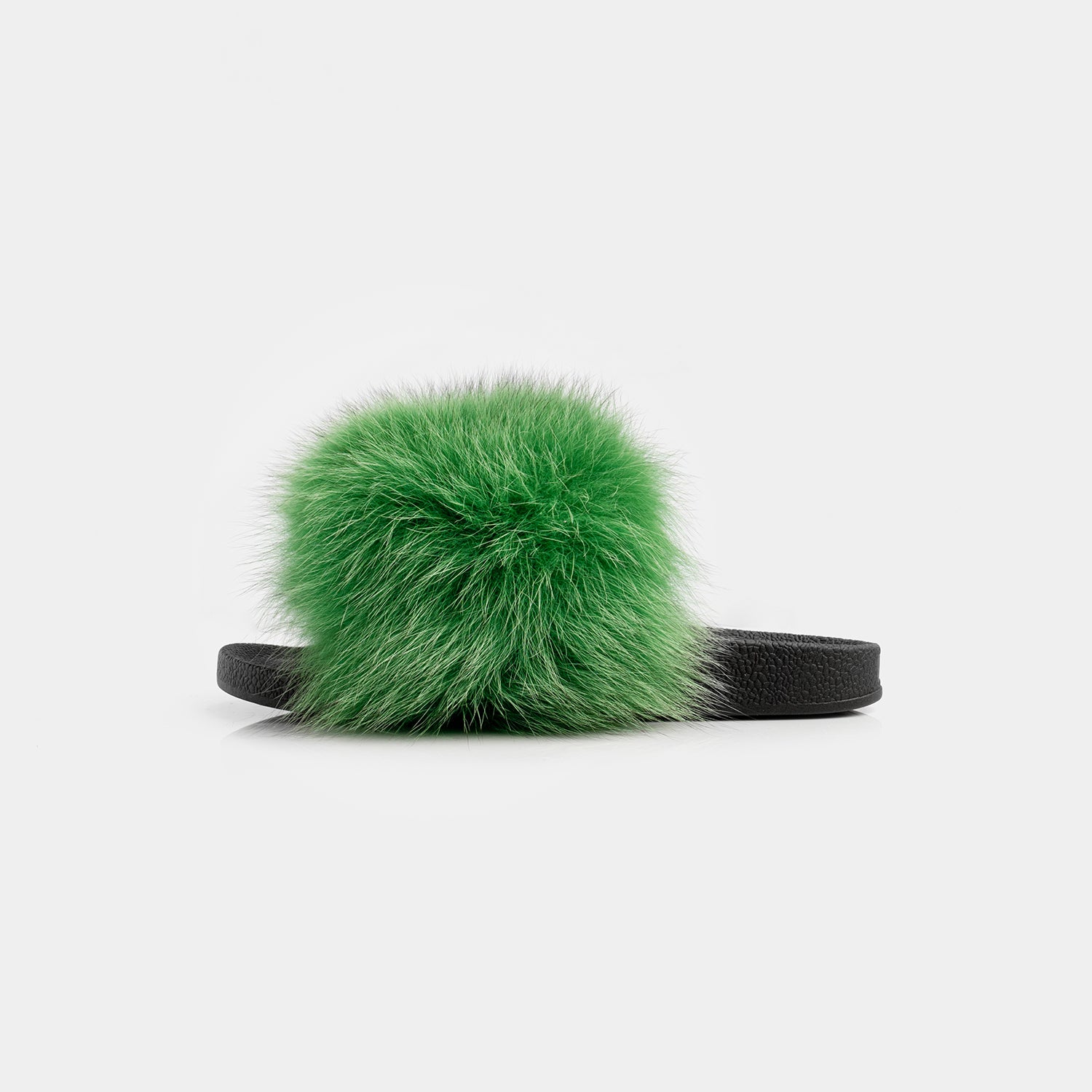 St. Moritz - Green Fox Fur Slipper