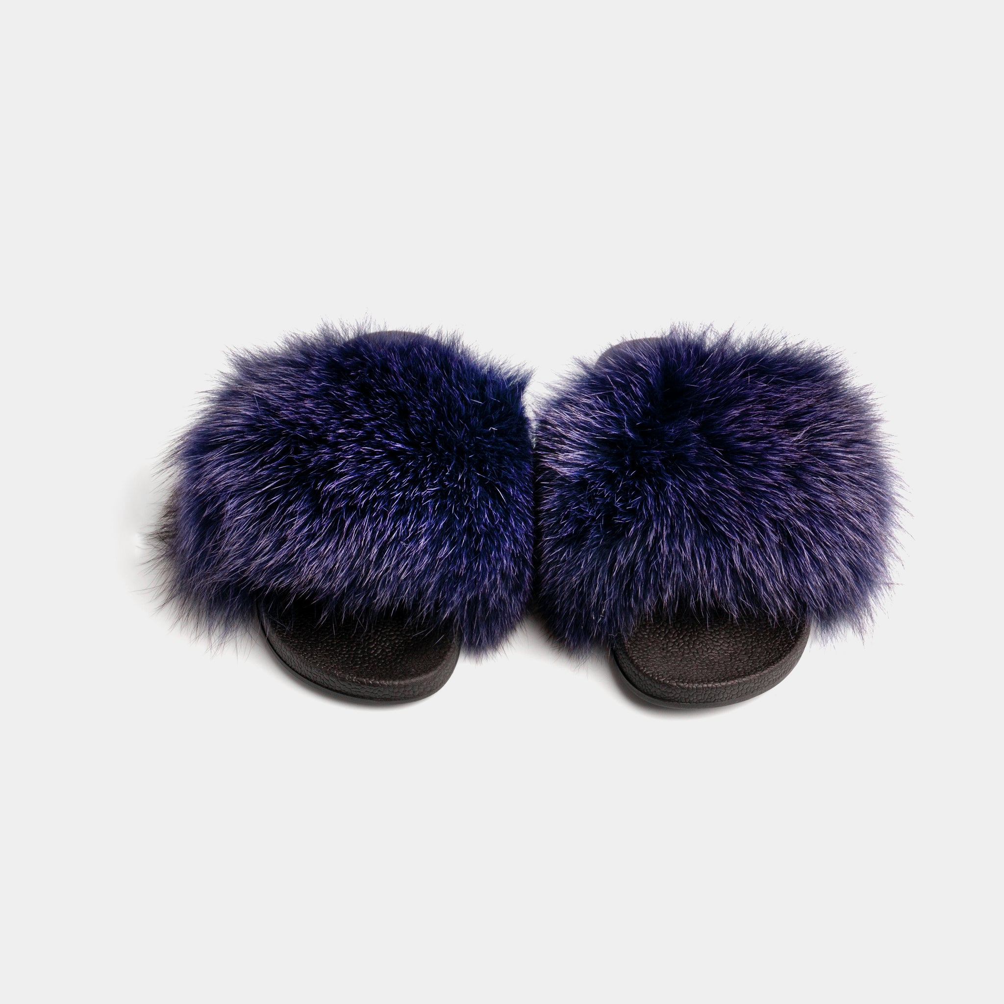 St. Moritz - Purple Fox Fur Slipper