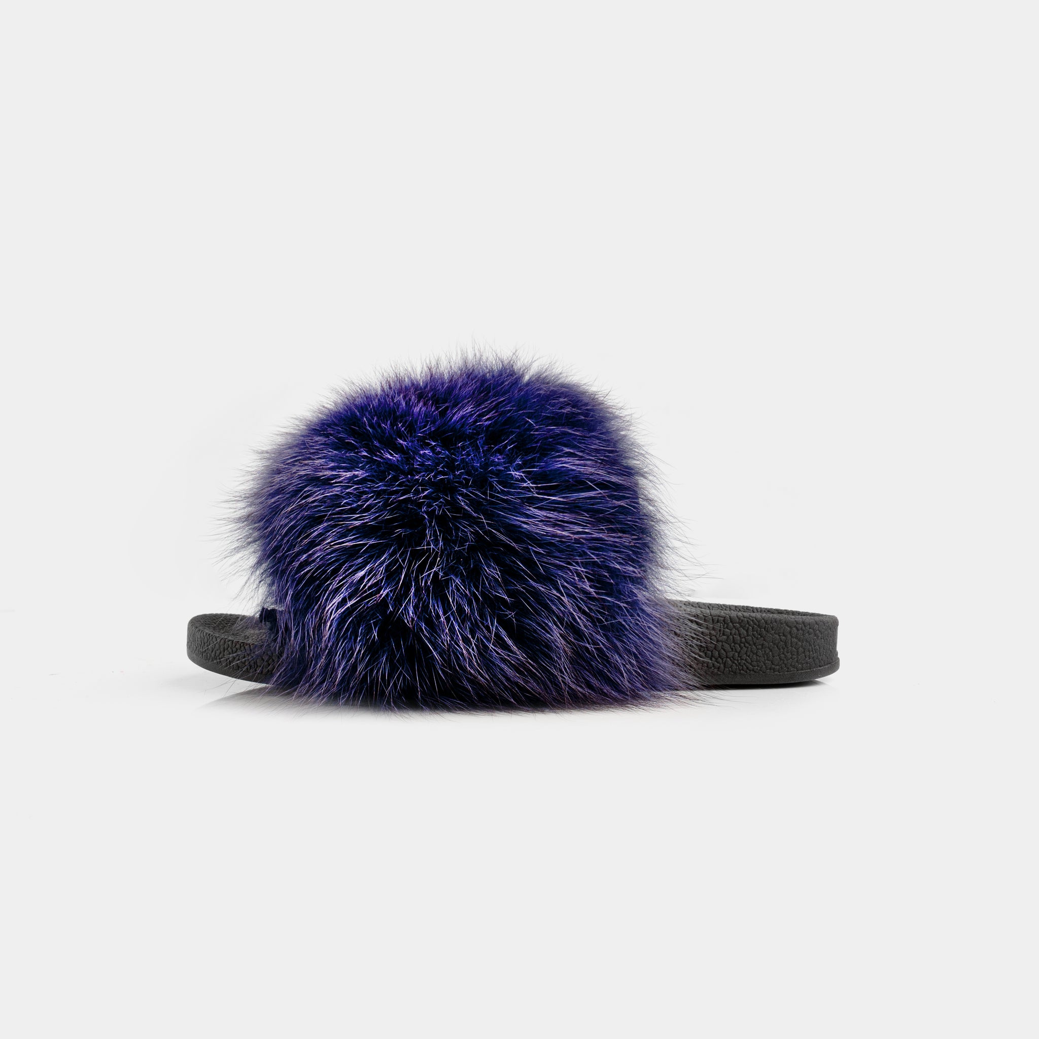 St. Moritz - Purple Fox Fur Slipper