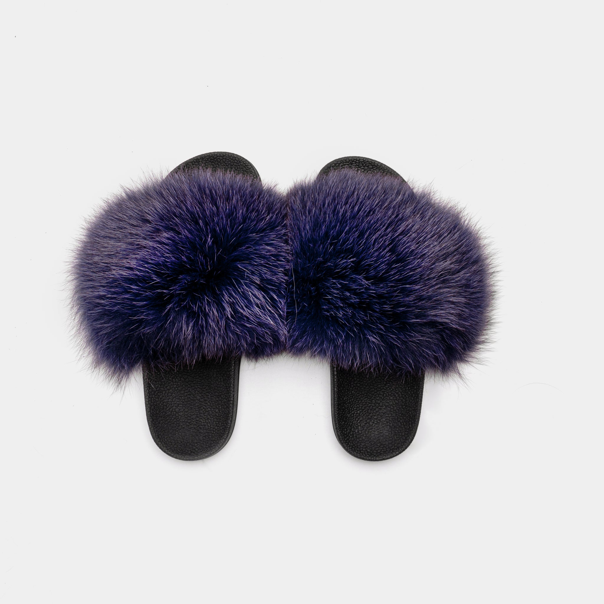 St. Moritz - Purple Fox Fur Slipper