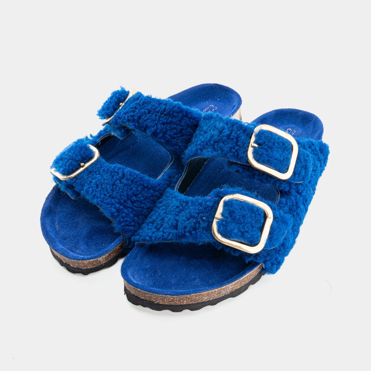 FIRENZE - Slipper in Montone Blu