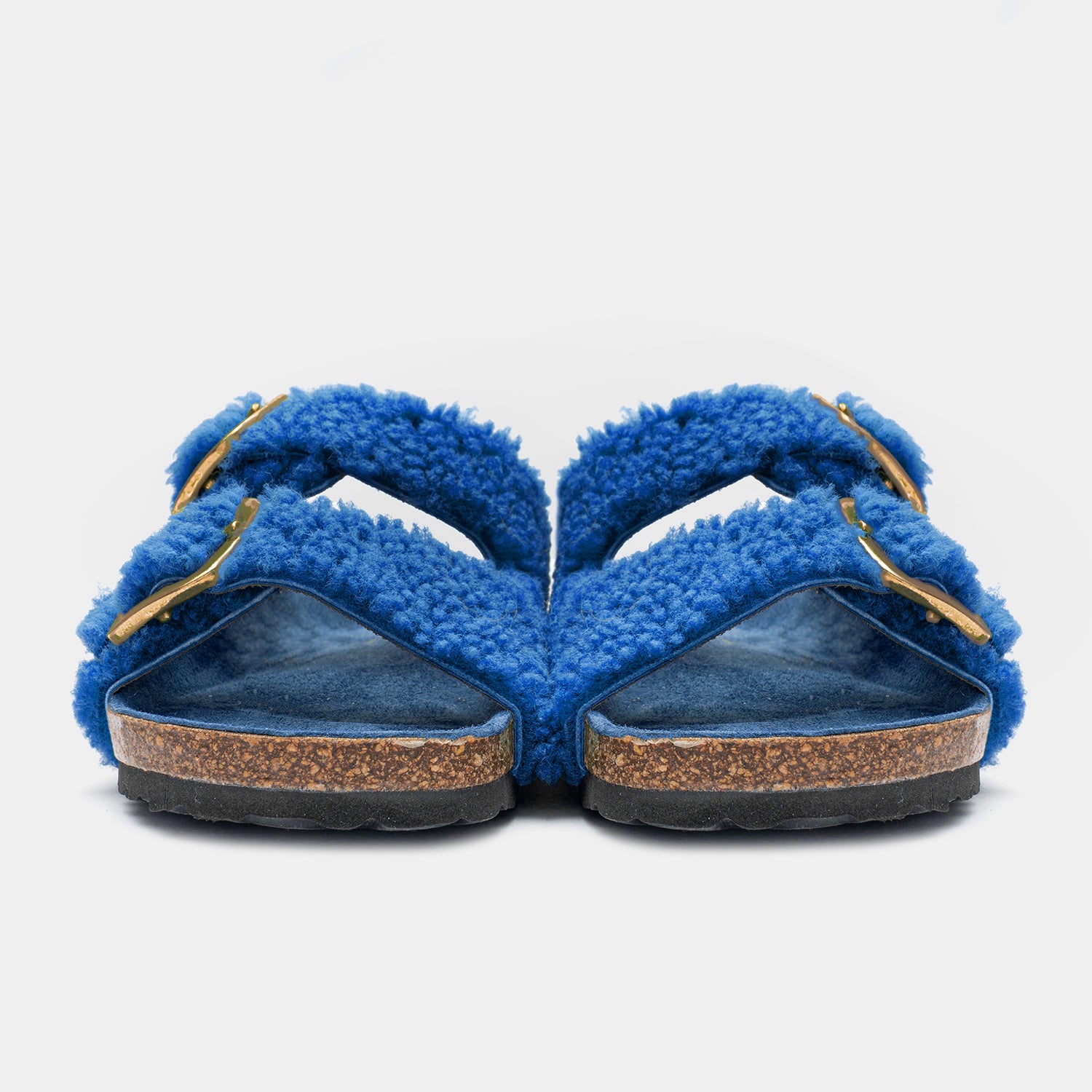 FIRENZE - Slipper in Montone Blu