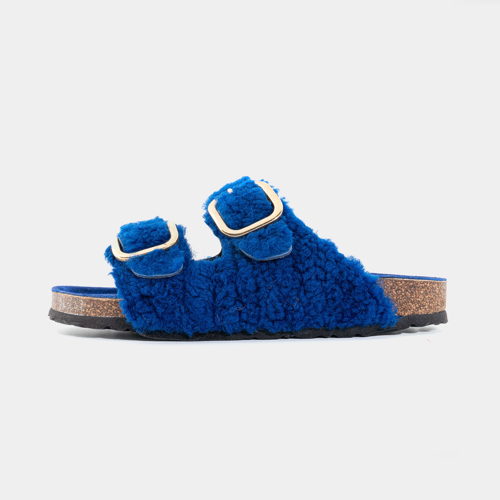 FIRENZE - Slipper in Montone Blu