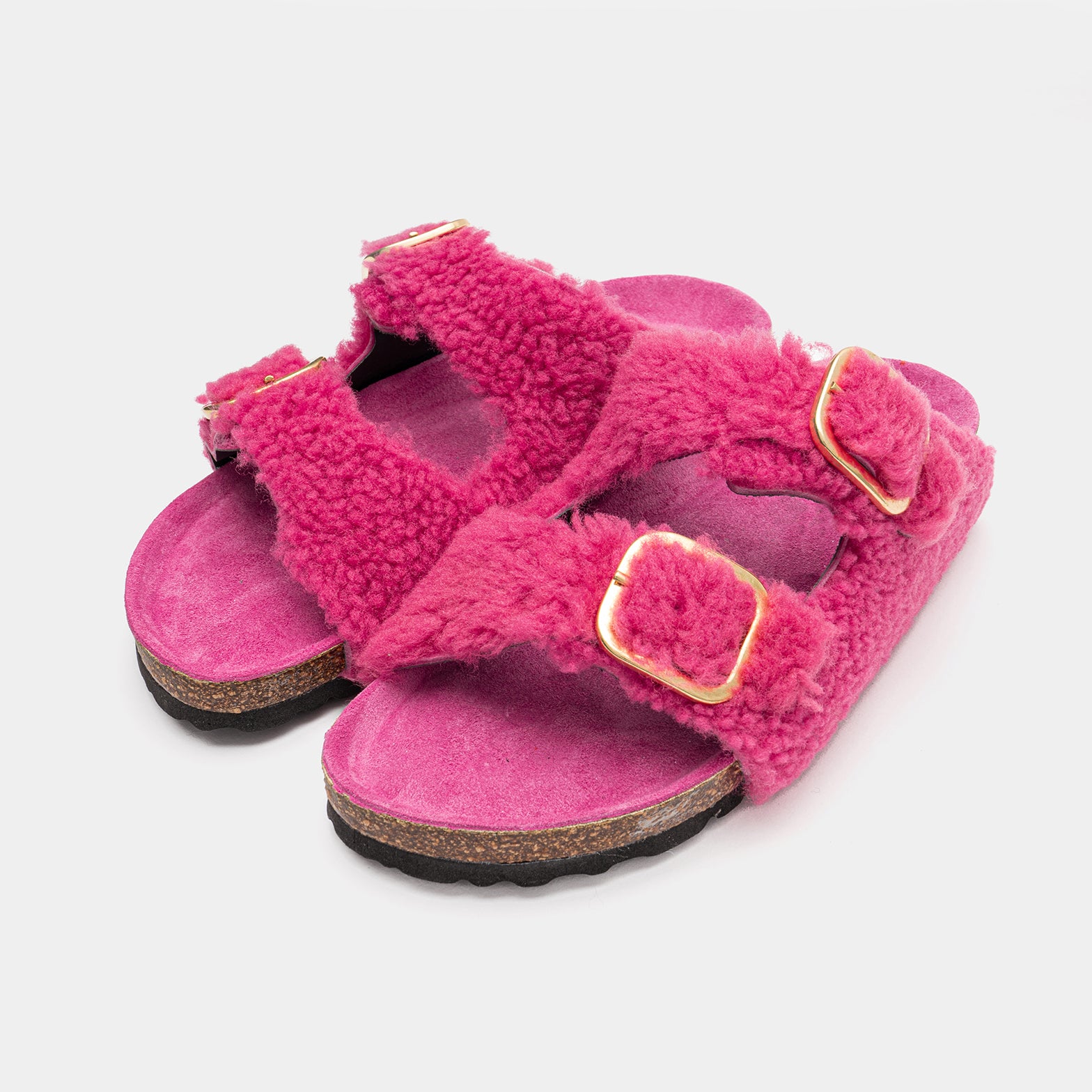 FIRENZE - Slipper in Montone Fucsia