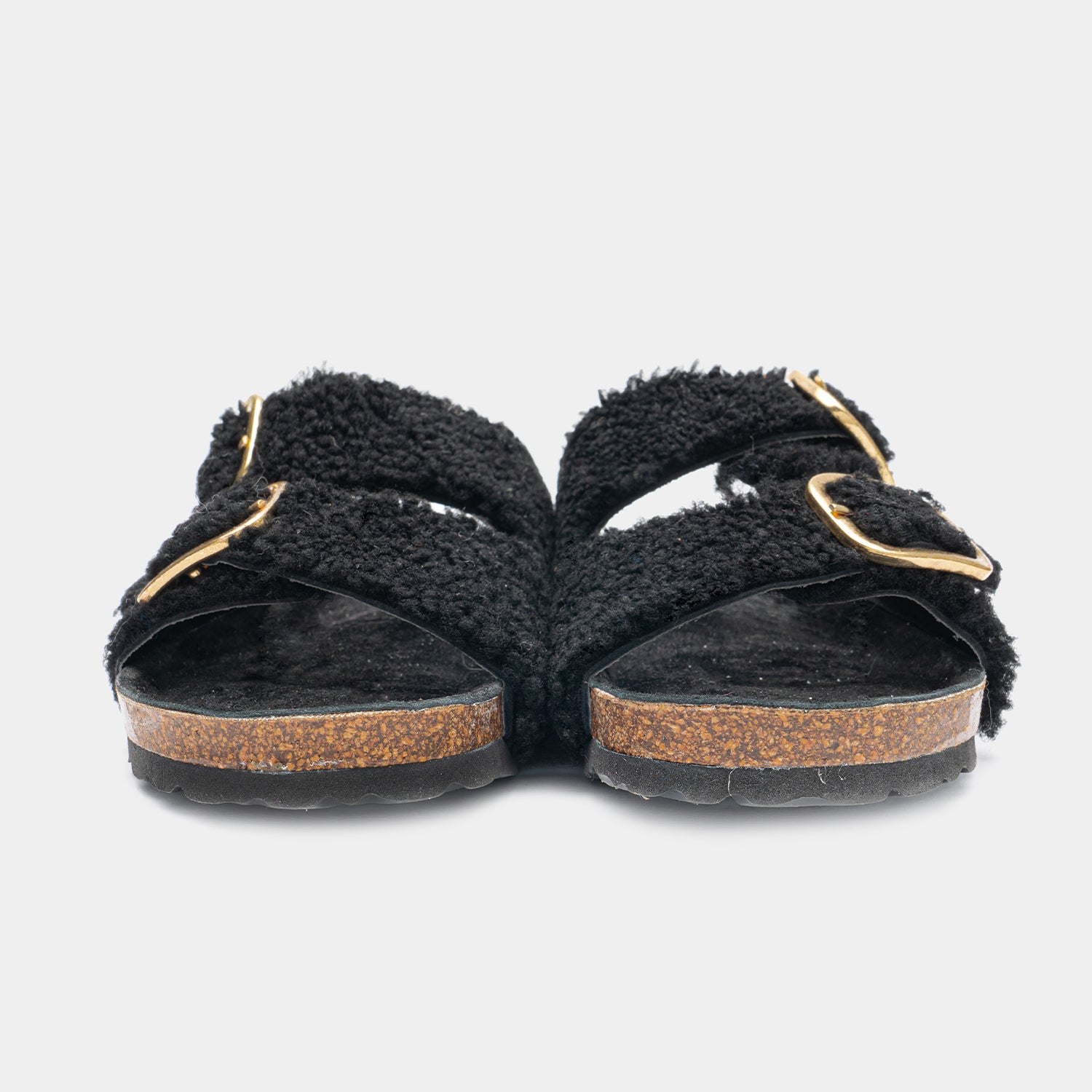 FIRENZE - Slipper in Montone Nero